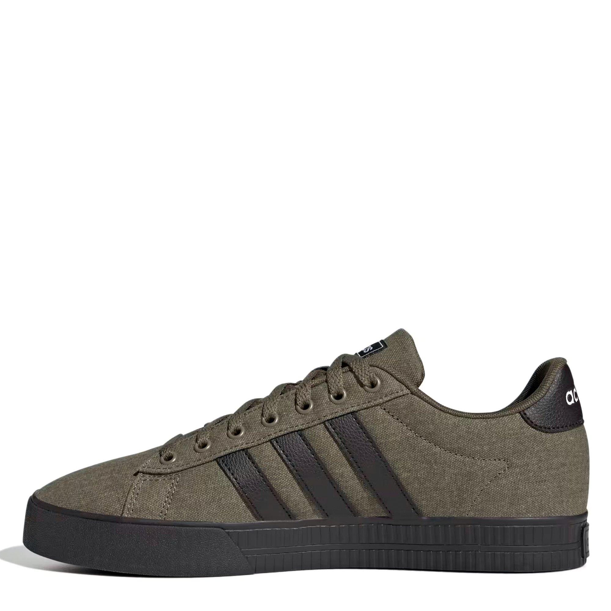 Olive/Blk/White - adidas - Men's Daily Court Trainers - 2