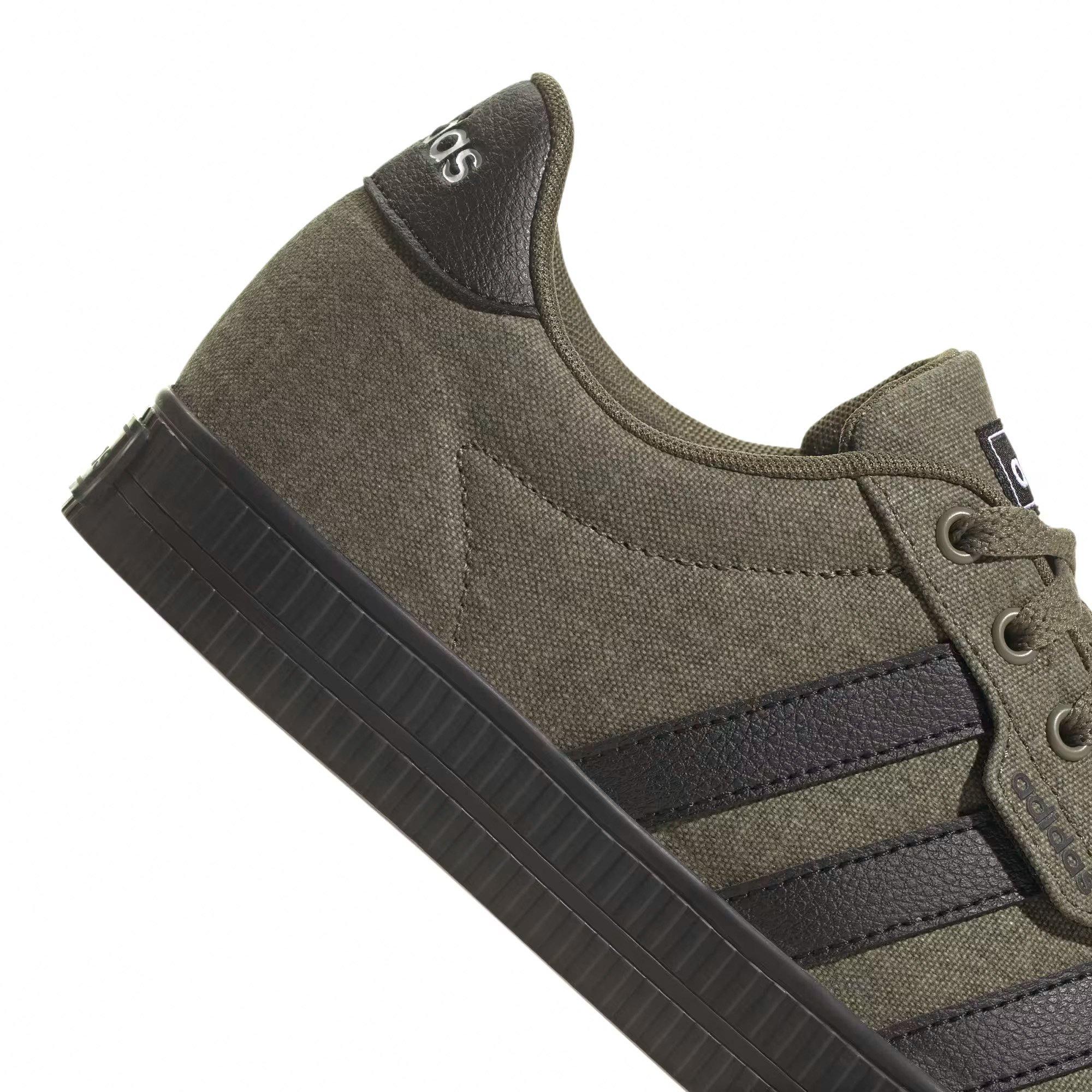 Olive/Blk/White - adidas - Men's Daily Court Trainers - 7