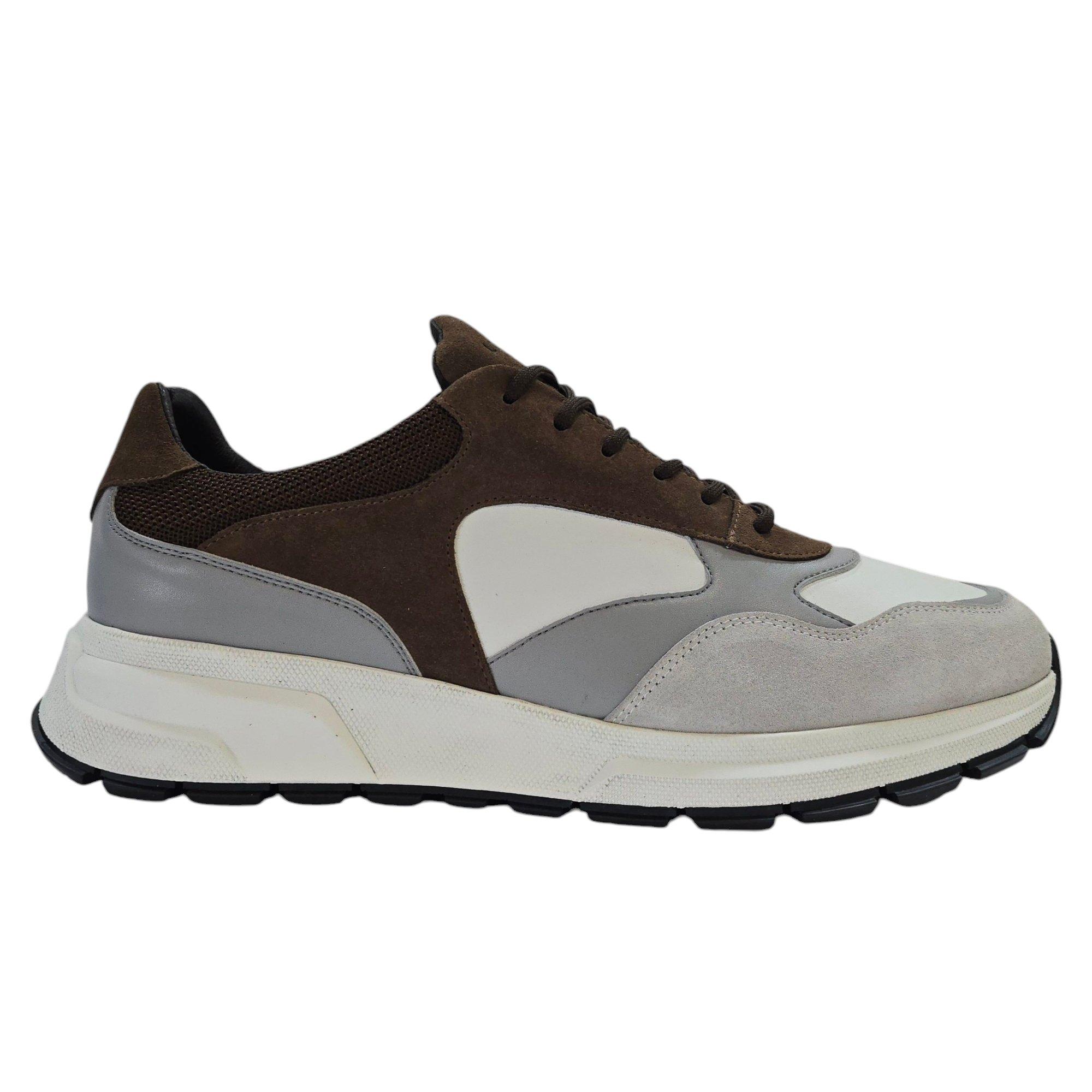 Loyalti Men's Martin Runners - White/Tan/Grey - 8 (42)