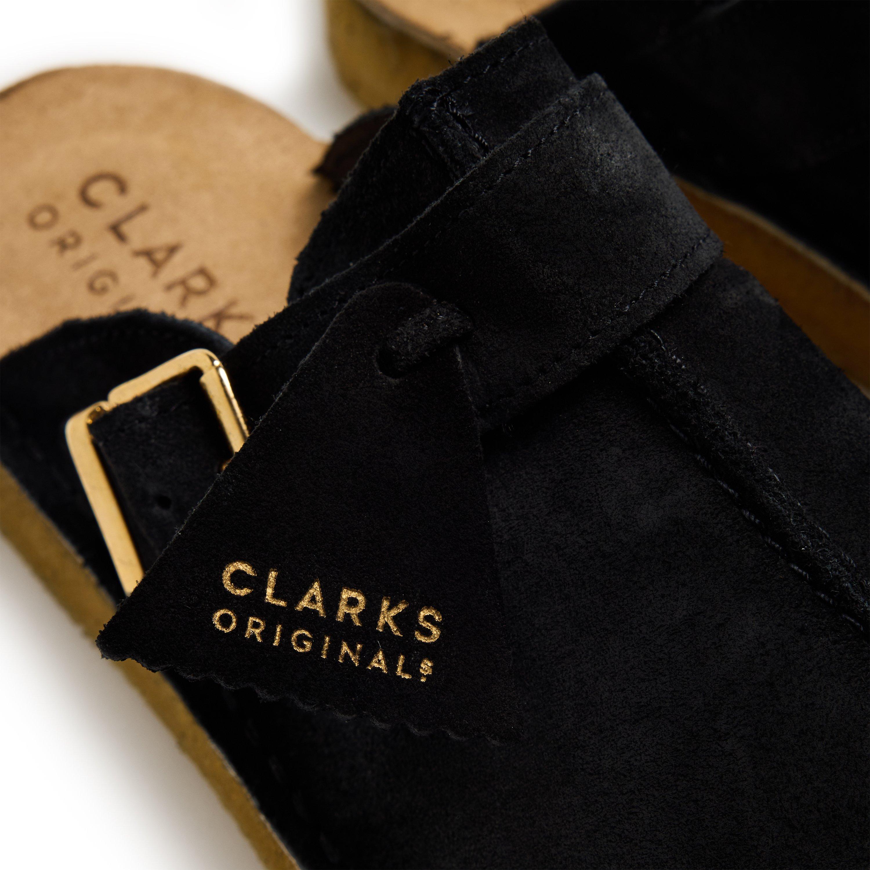 Black - Clarks Originals - Men's Trek Mule Suede Boat Shoes - 5