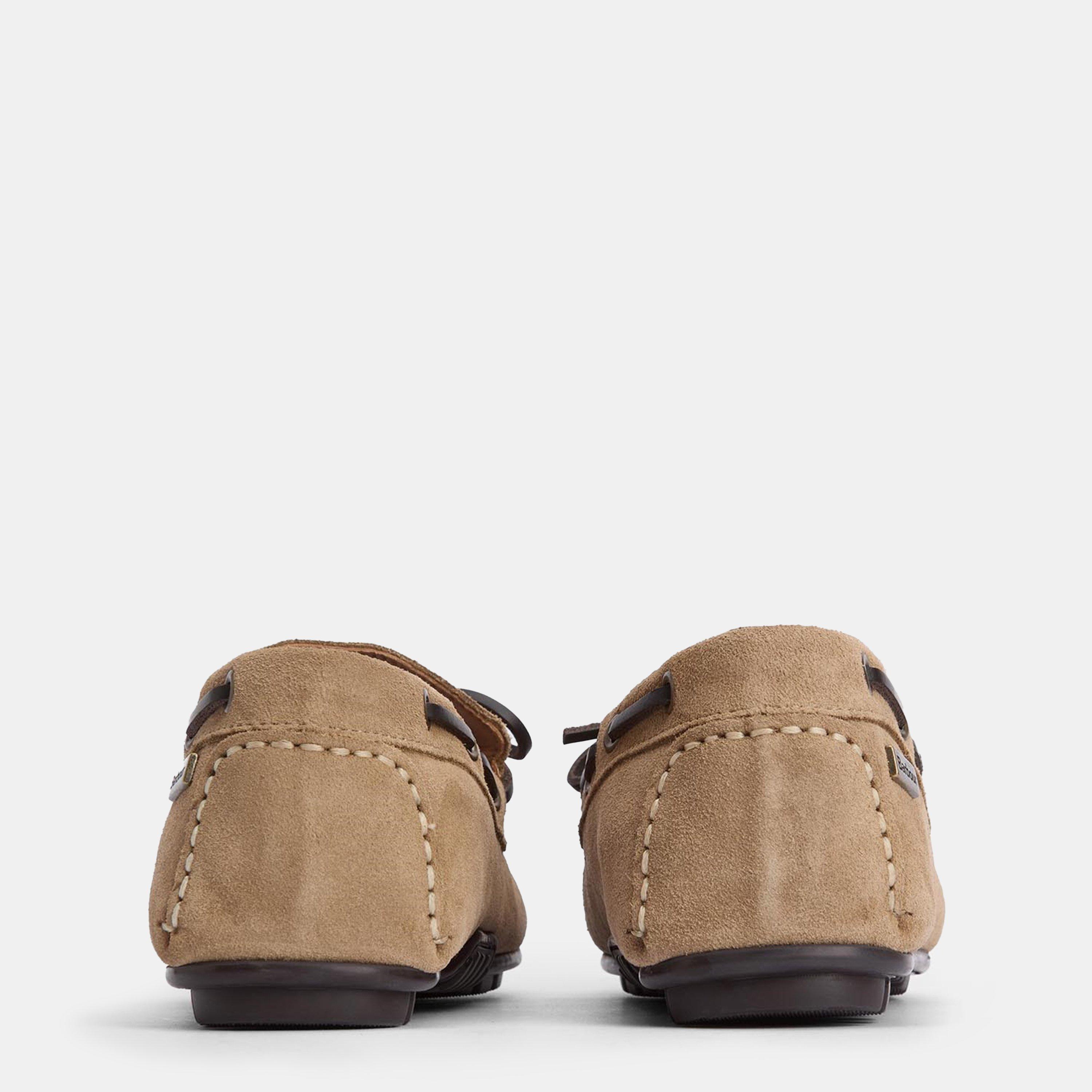 Taupe Suede - Barbour - Courage Driver Shoes - 3
