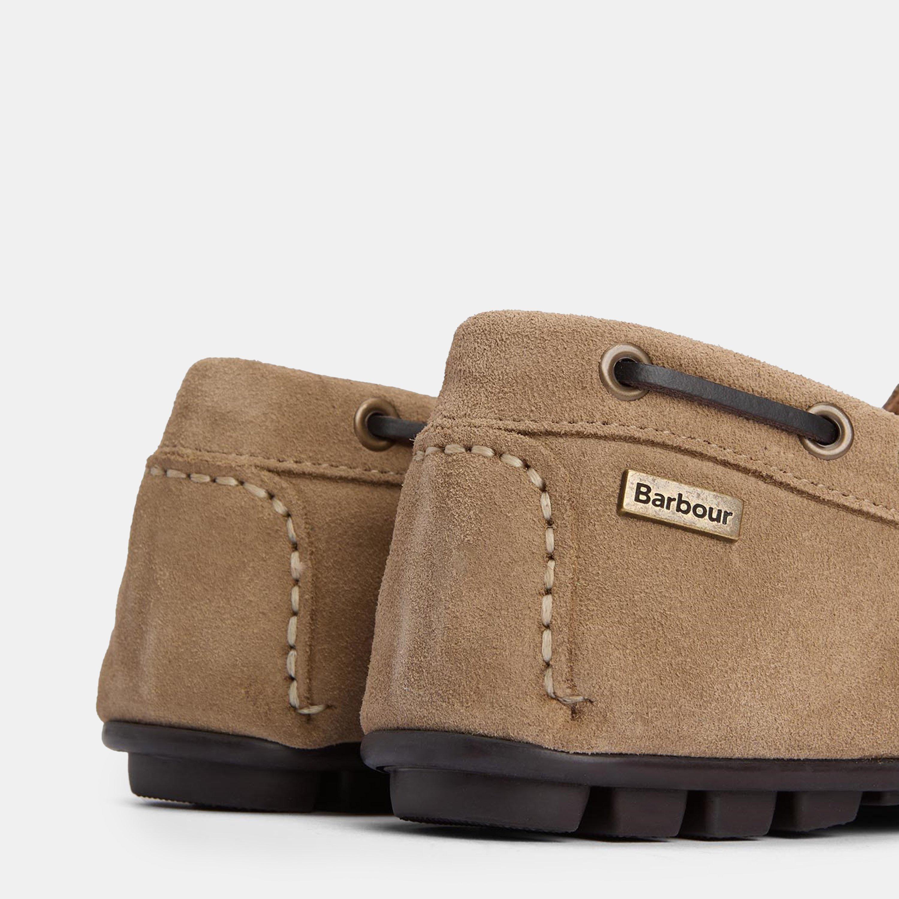 Taupe Suede - Barbour - Courage Driver Shoes - 4