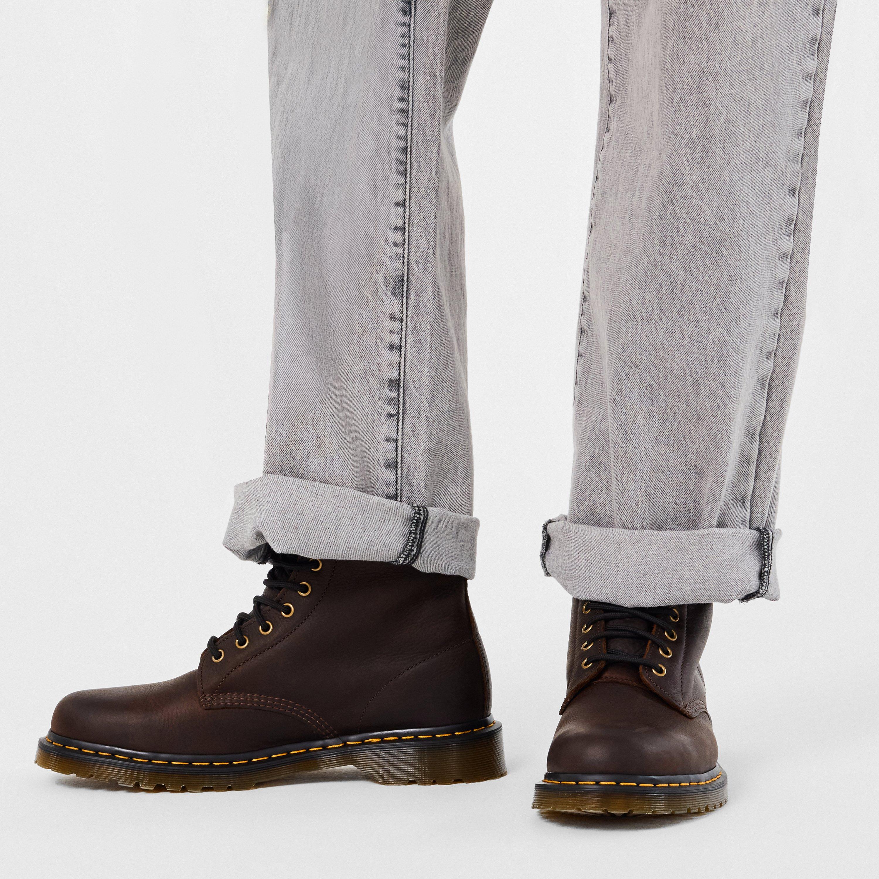 Dark Brown - Dr Martens - Men's Doc Grizzly Hiker Rugged Boots - 3