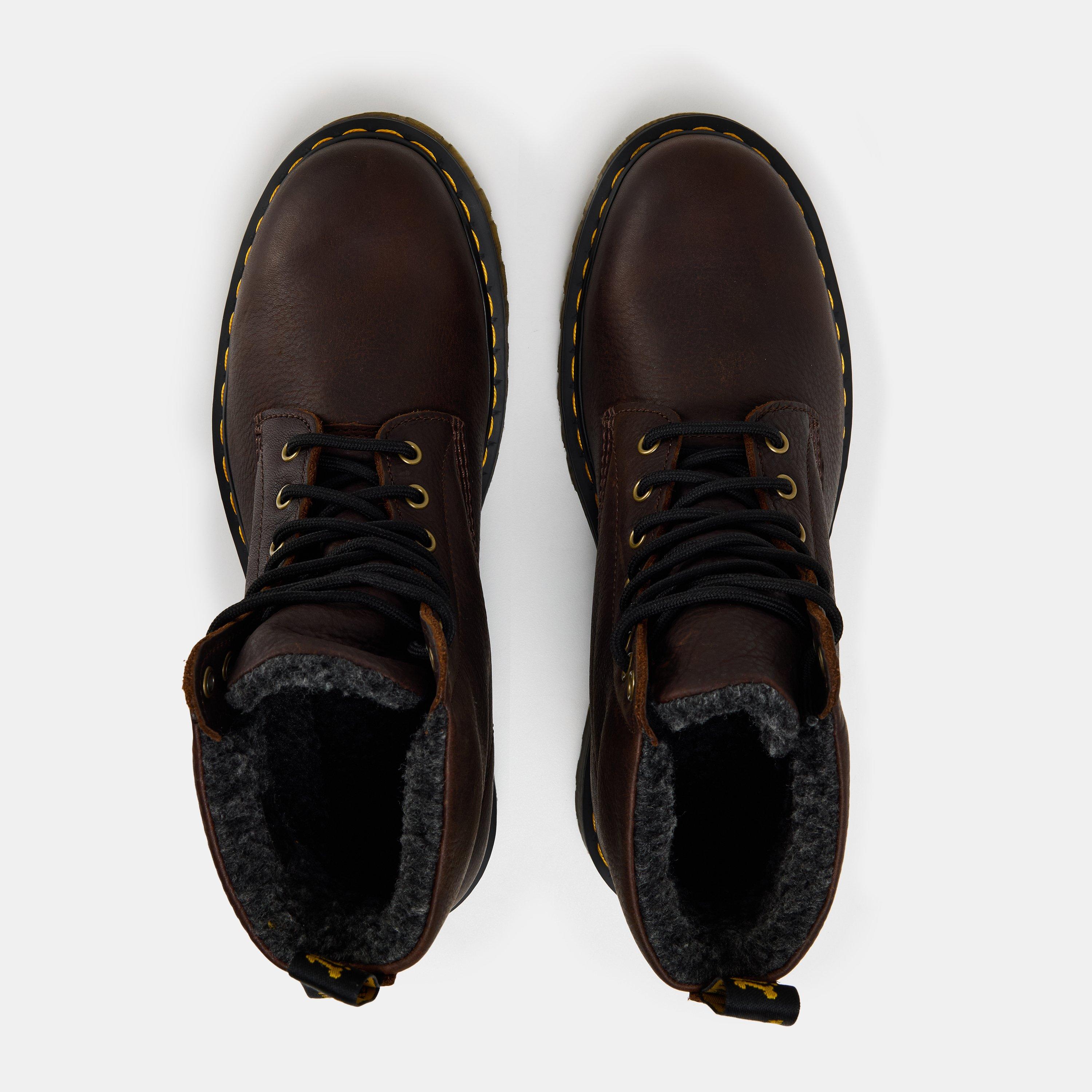Dark Brown - Dr Martens - Men's Doc Grizzly Hiker Rugged Boots - 5