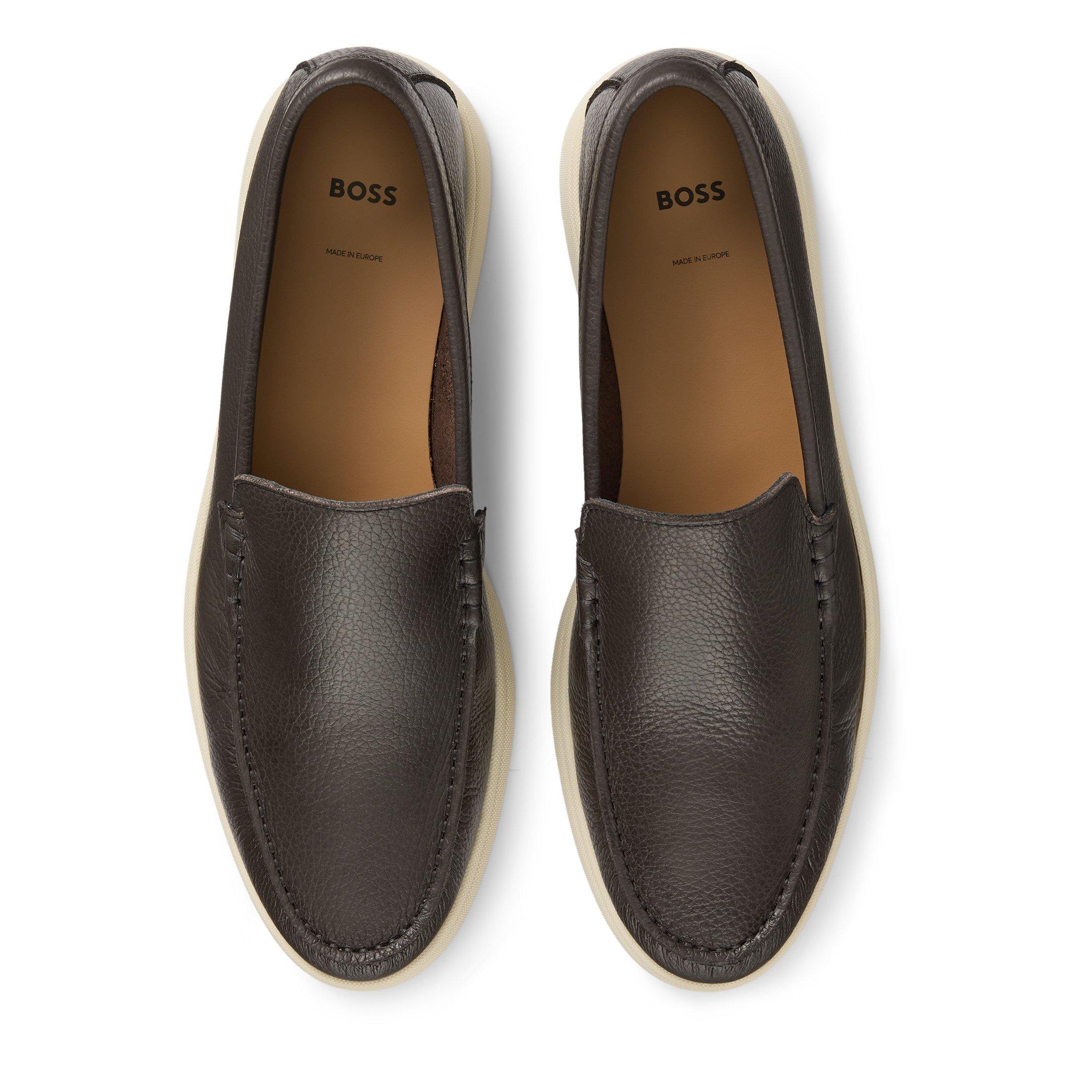 Dark Brown 202 - Boss - Men's Sienne Mocc Slip-On Shoes - 8