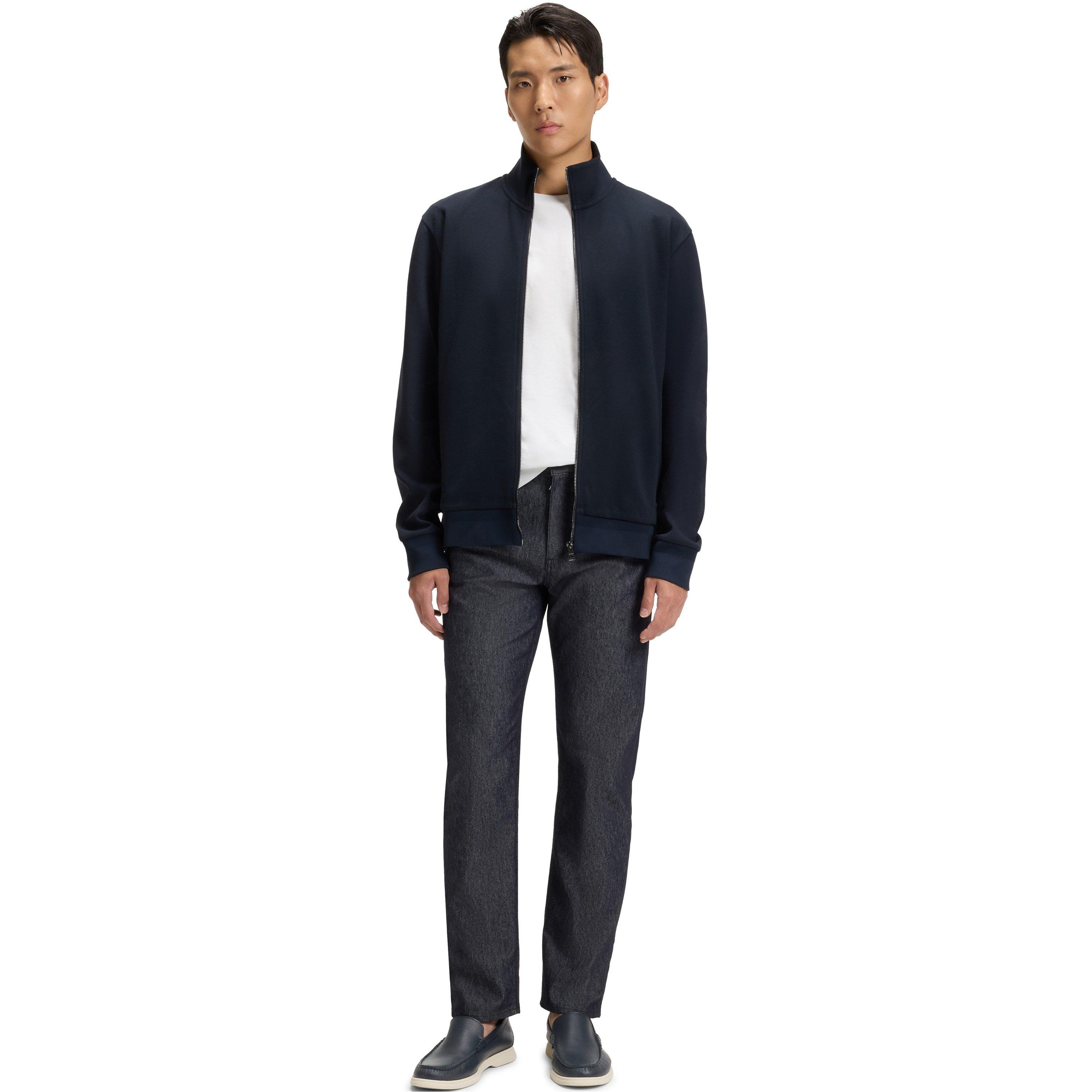 Dark Blue 402 - Boss - Men's Sienne Mocc Leather Slip On Loafers - 7