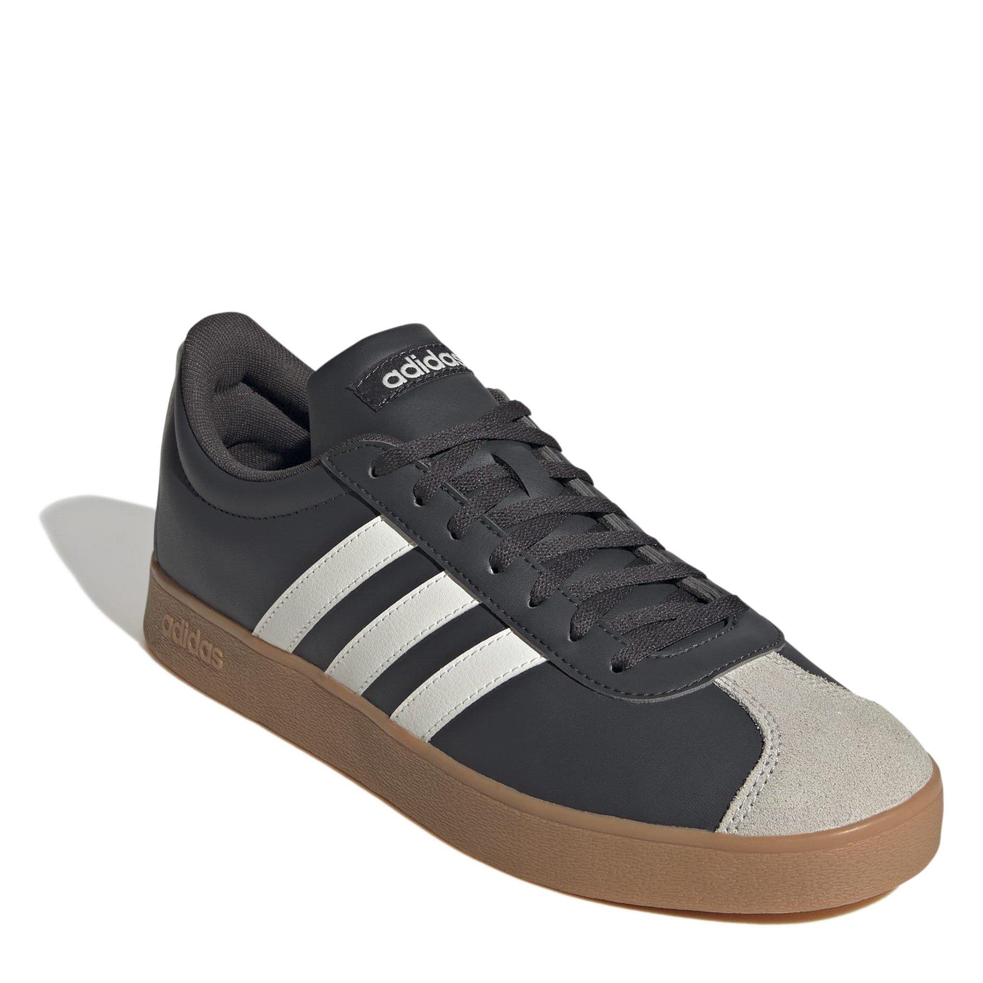 Crbn/Wht/Almin - adidas - VL Court Base Trainers Mens - 3
