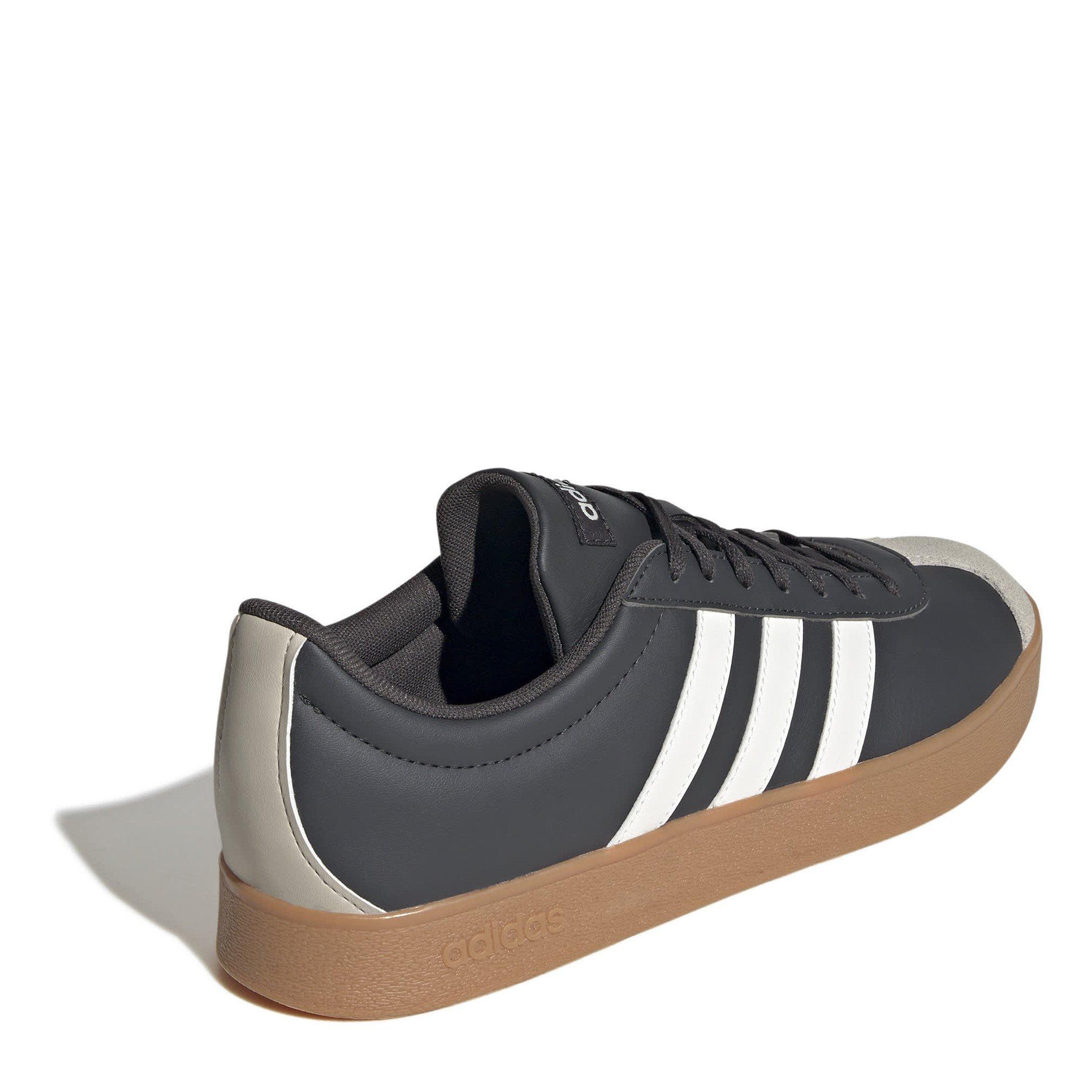 Crbn/Wht/Almin - adidas - VL Court Base Trainers Mens - 4