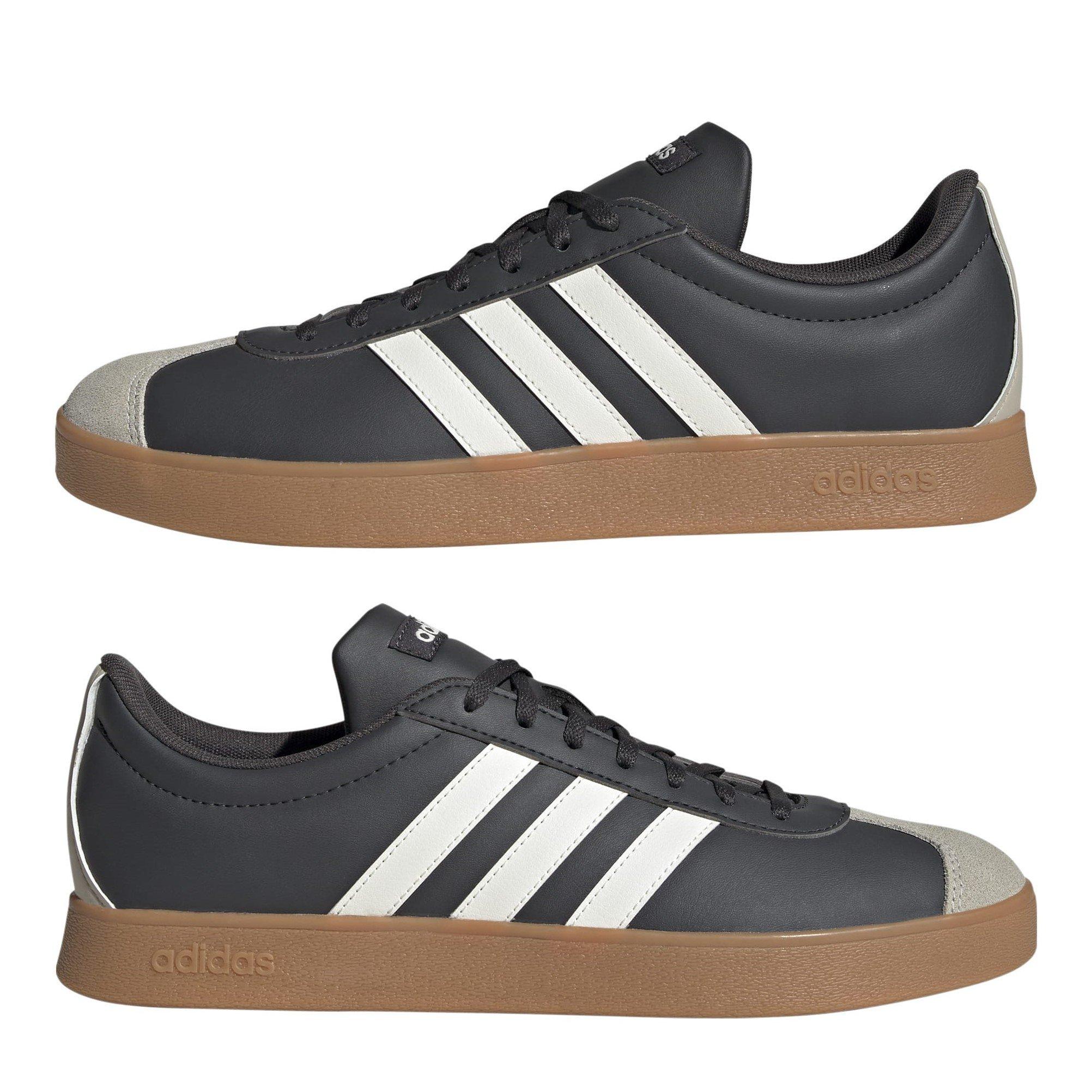 Crbn/Wht/Almin - adidas - VL Court Base Trainers Mens - 9