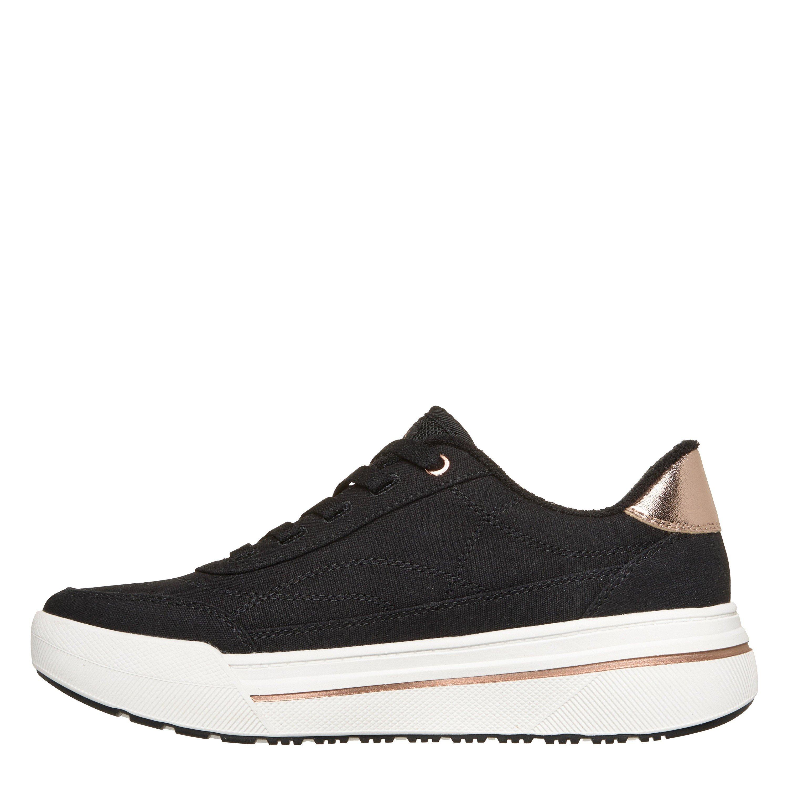 Zwart - Skechers - Women's Arch Fit Arcade Hi Canvas Low-Top Trainers - 2