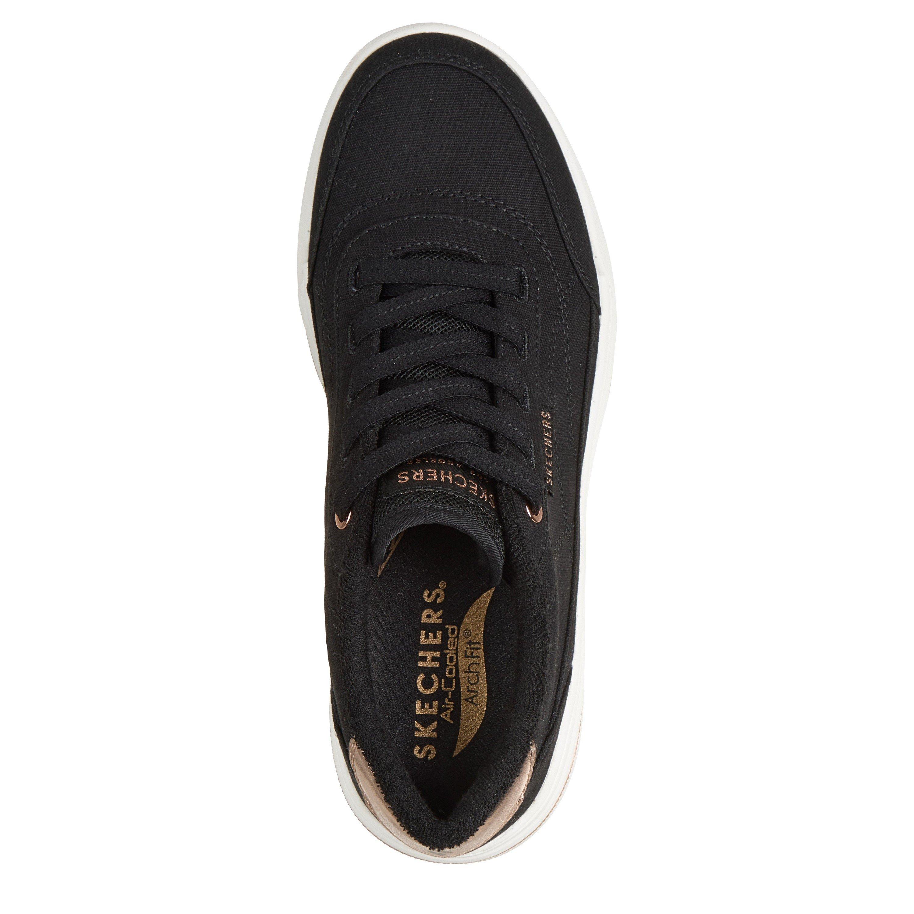 Zwart - Skechers - Women's Arch Fit Arcade Hi Canvas Low-Top Trainers - 4