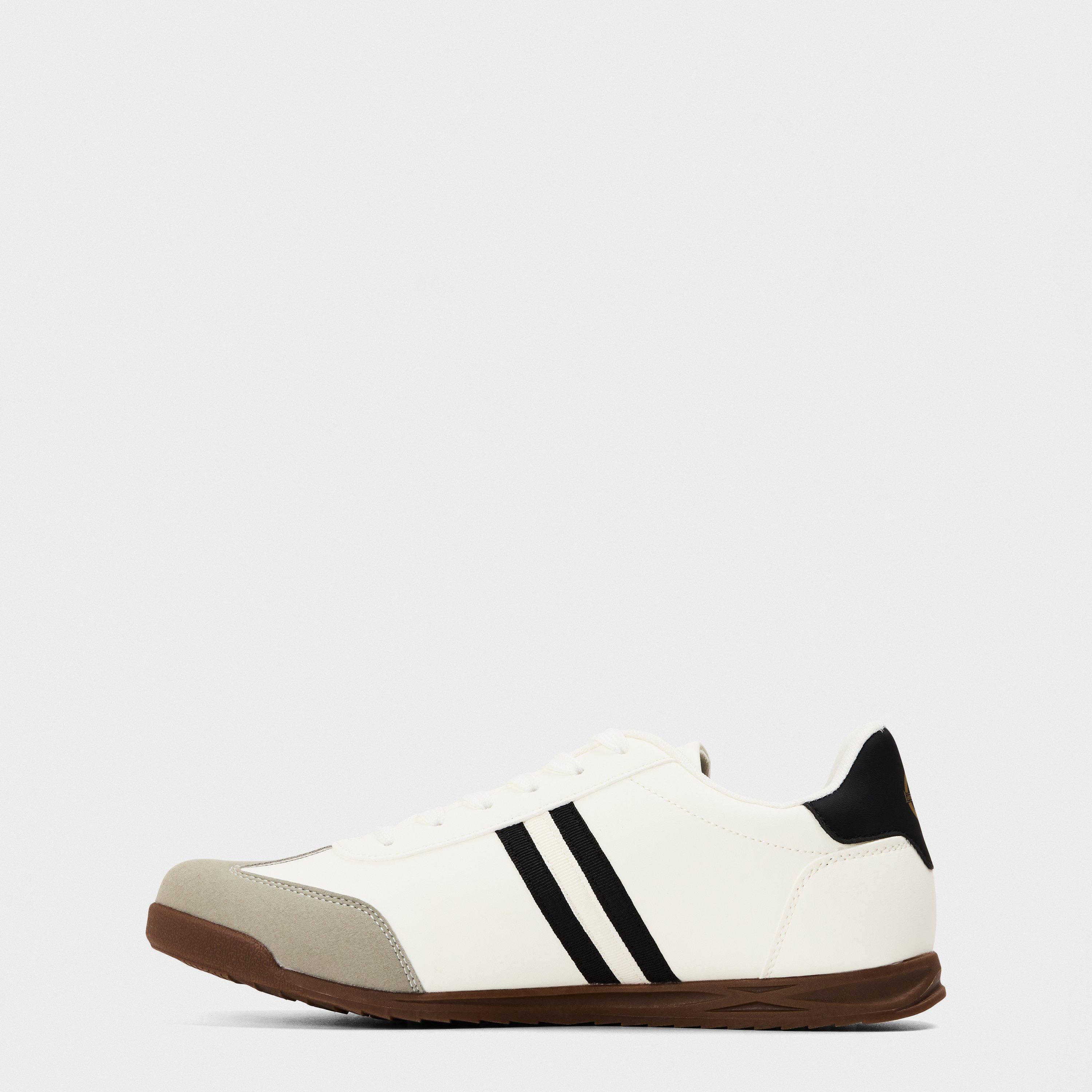 White/Black - Lambretta - Men's Tackle Court Trainers - 2