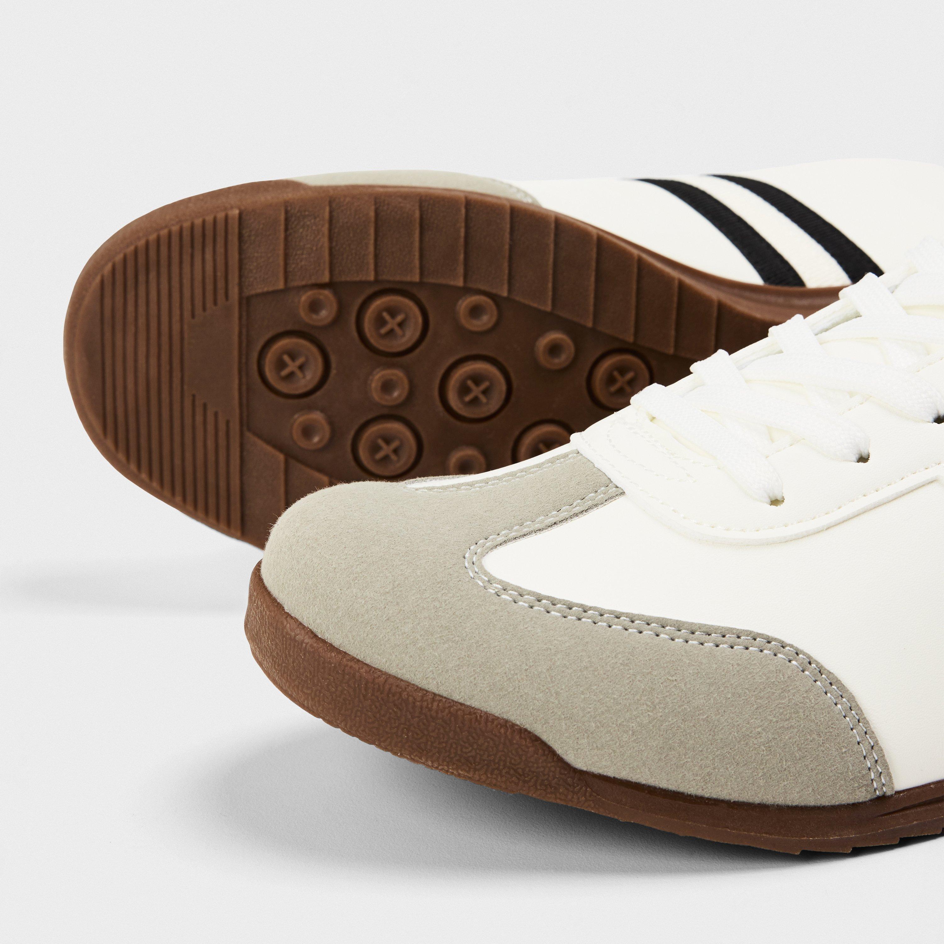 White/Black - Lambretta - Men's Tackle Court Trainers - 3