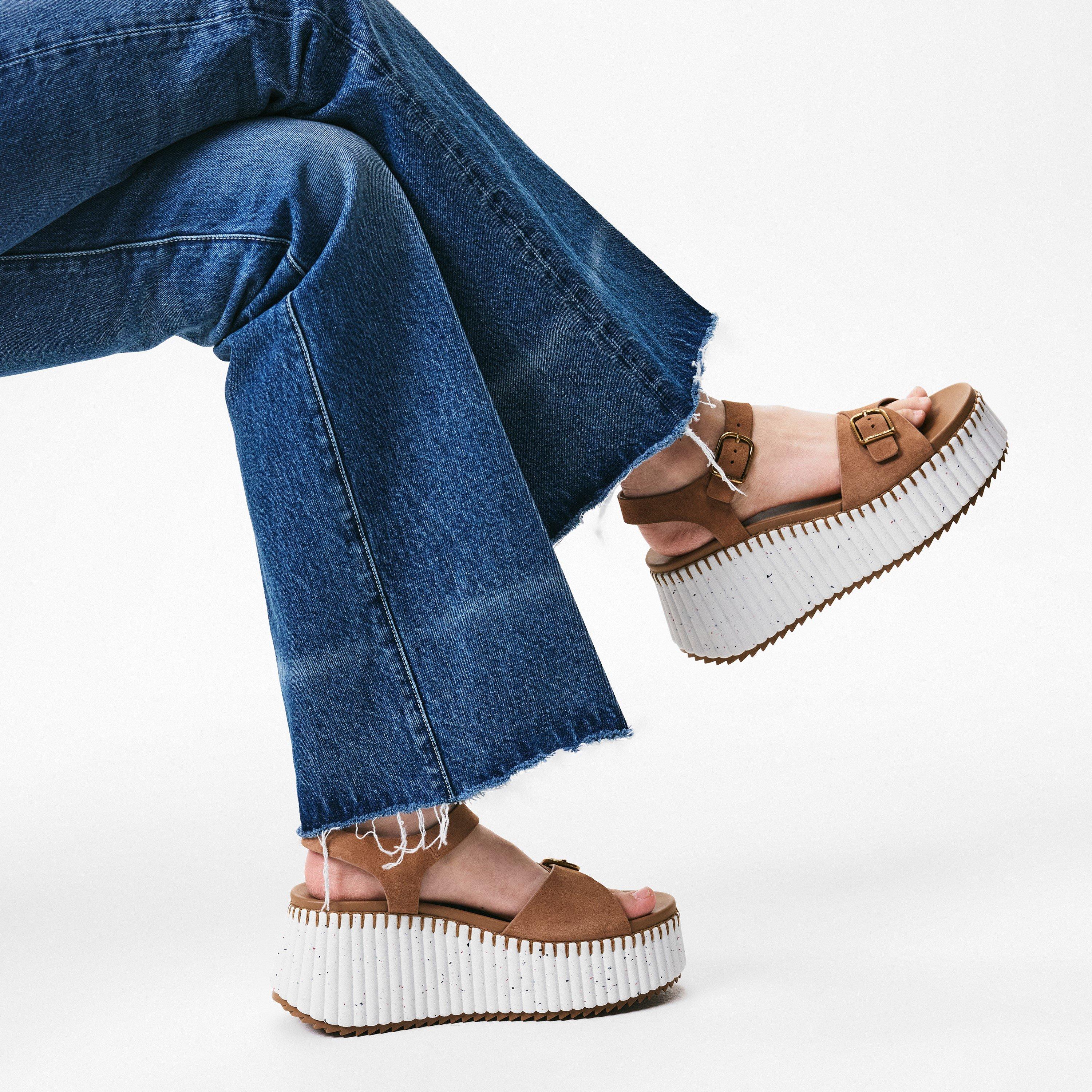 Dune Brown - Chloe - Nama Wedge Sandals - 2