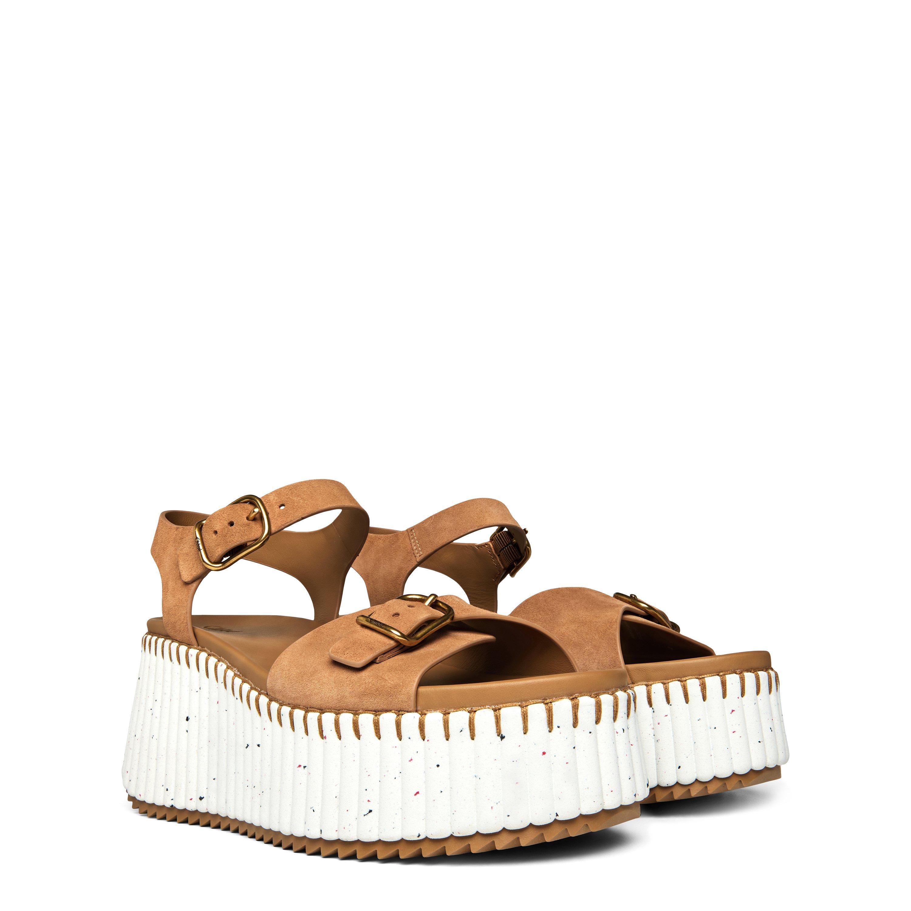 Dune Brown - Chloe - Nama Wedge Sandals - 3
