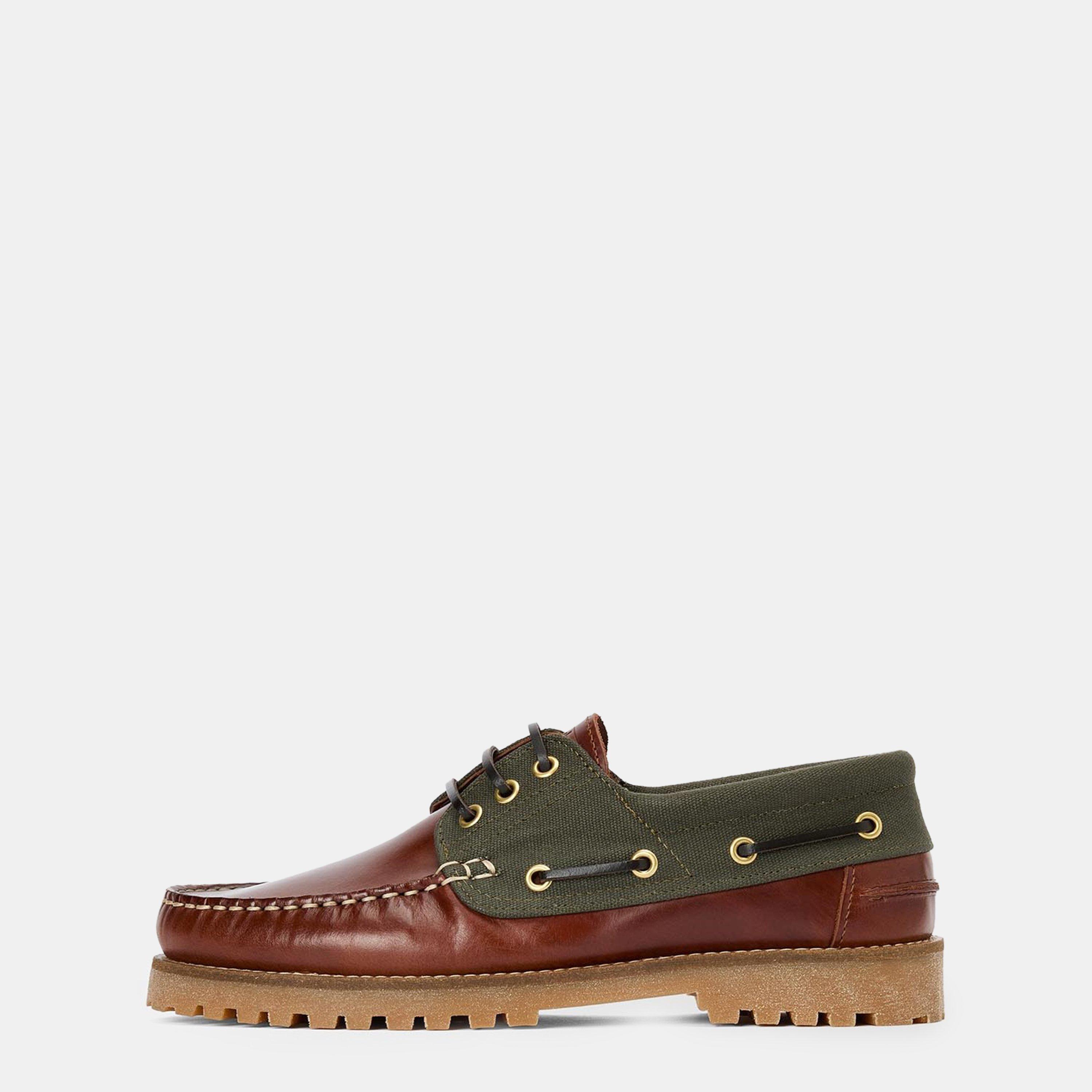 Mahogany/Khaki - Barbour - Deck Boat Shoes - 2