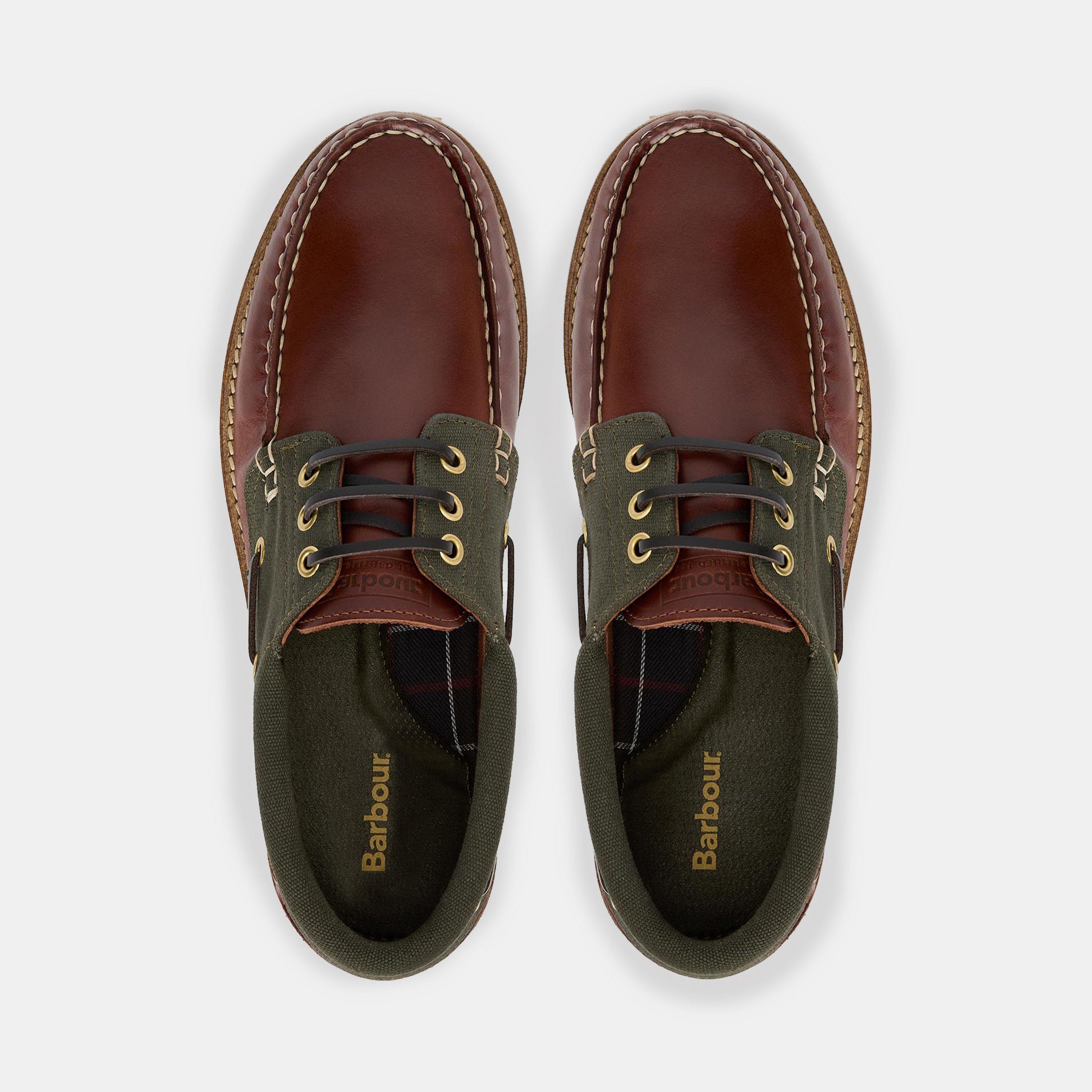 Mahogany/Khaki - Barbour - Deck Boat Shoes - 5