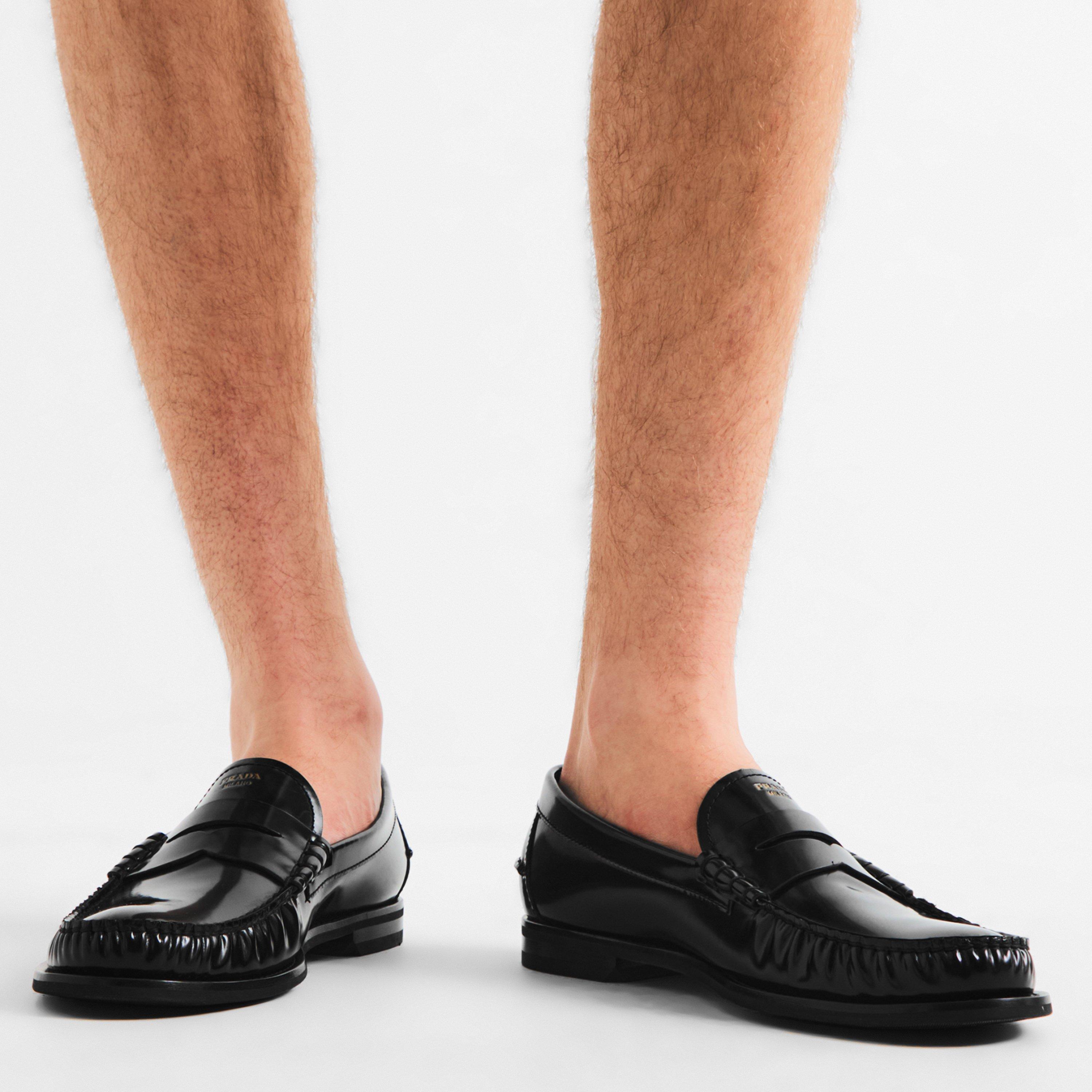 Black - Prada - Men's Foil Mocassin Loafers - 3
