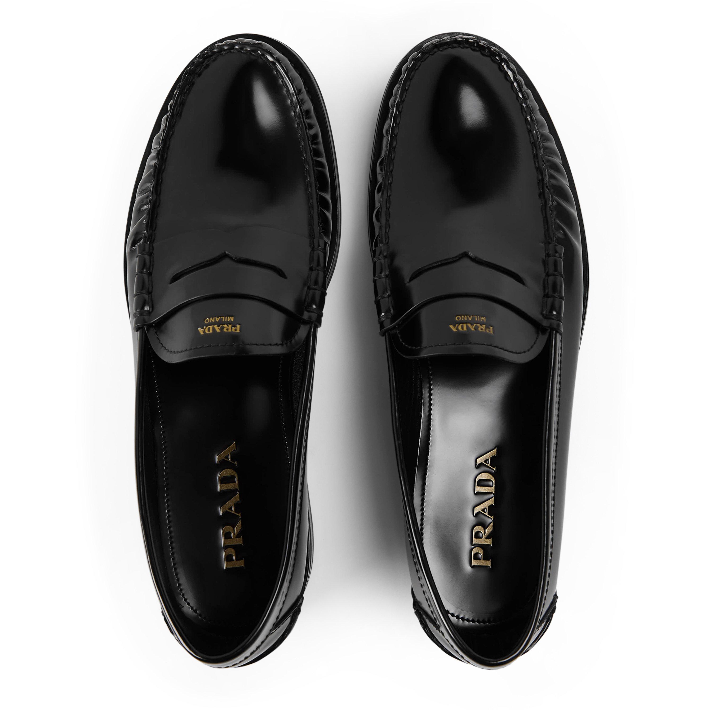 Black - Prada - Men's Foil Mocassin Loafers - 4