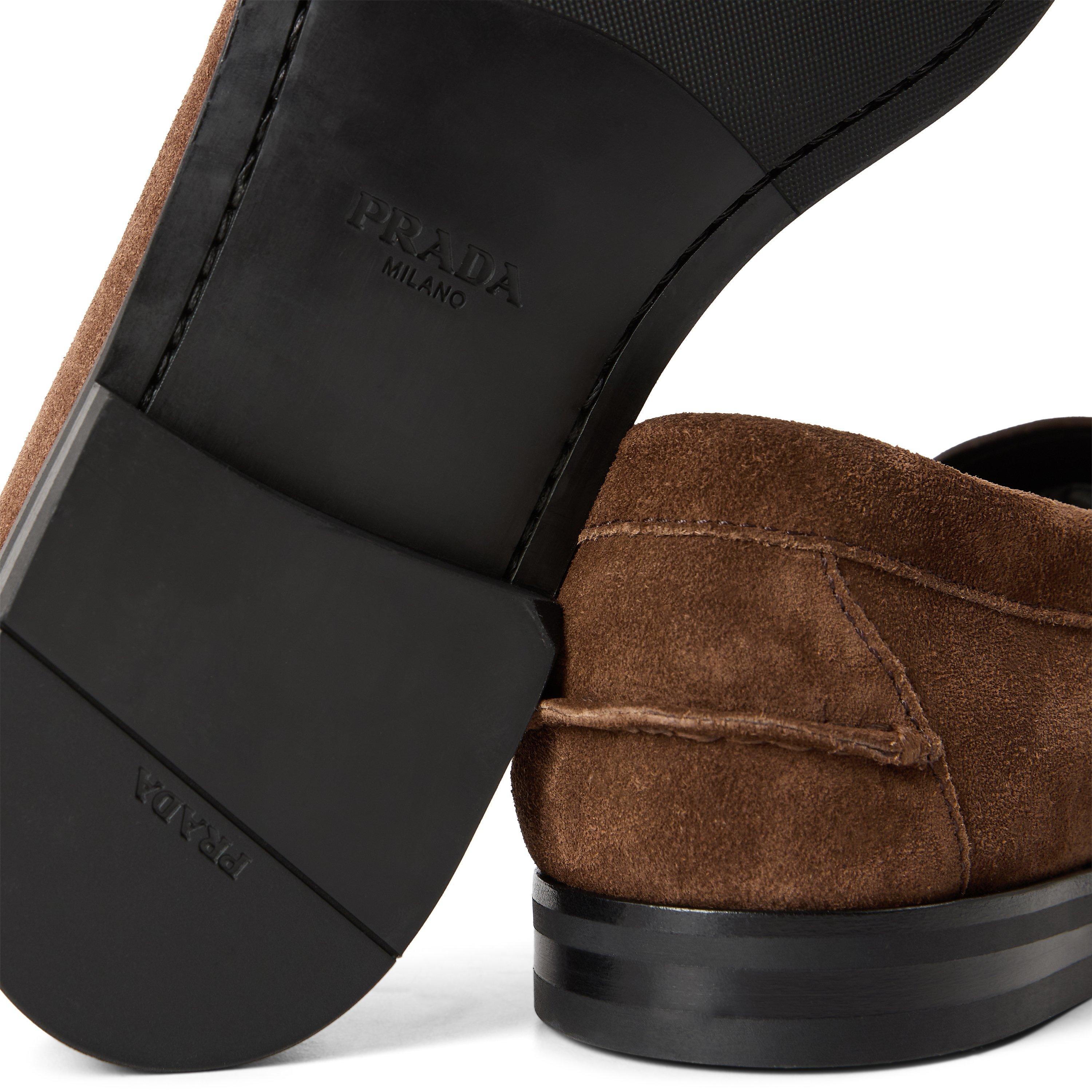Cocoa Brown - Prada - Men's Foil Mocassin Loafers - 3