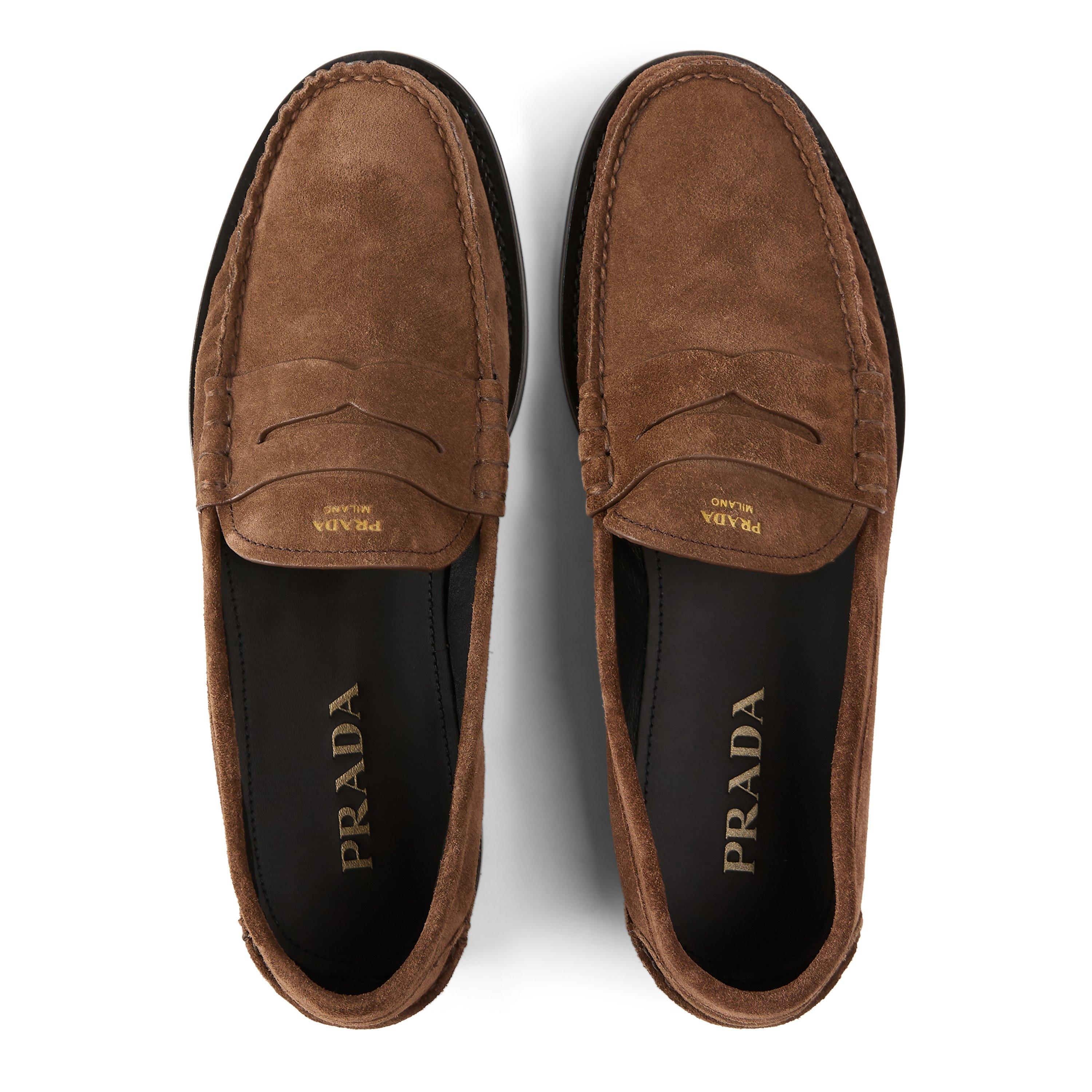 Cocoa Brown - Prada - Men's Foil Mocassin Loafers - 4