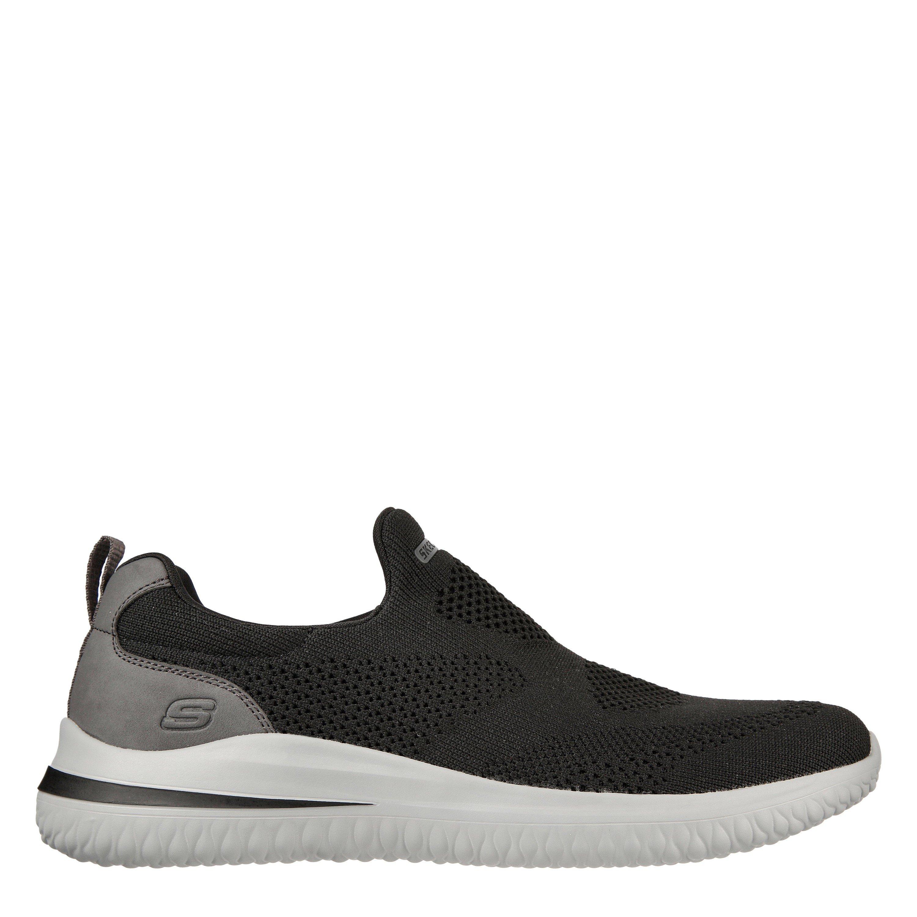 Black - Skechers - Men's Delson Slip On Trainers - 1