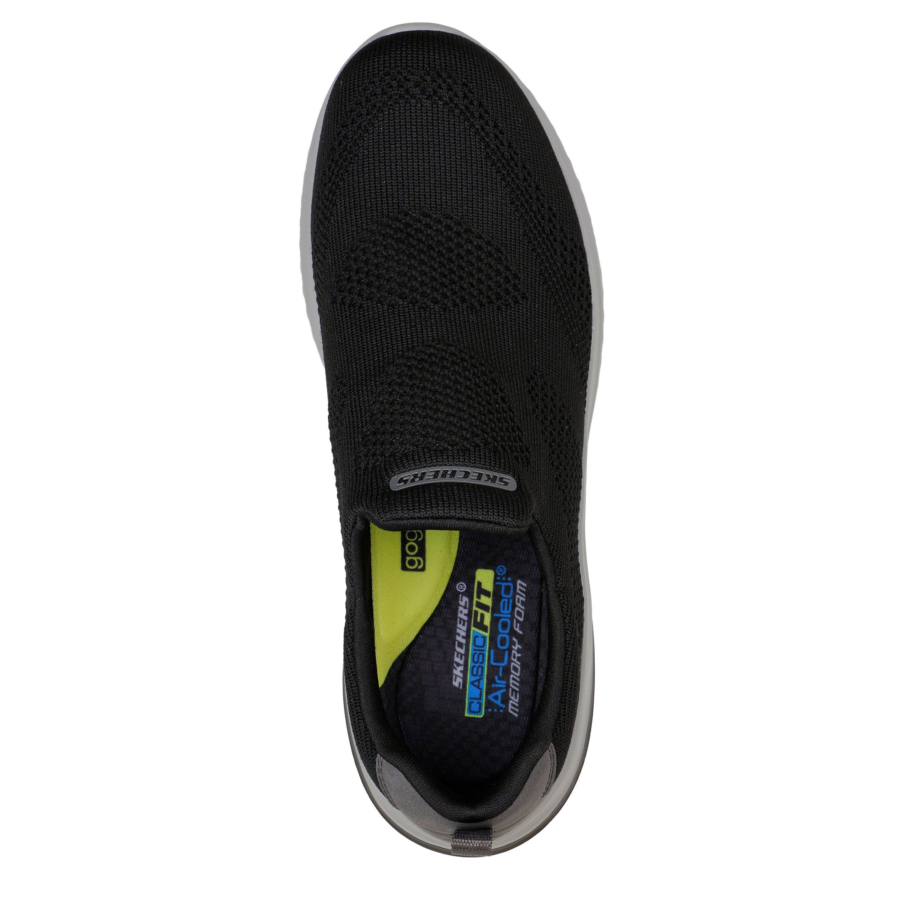 Black - Skechers - Men's Delson Slip On Trainers - 4