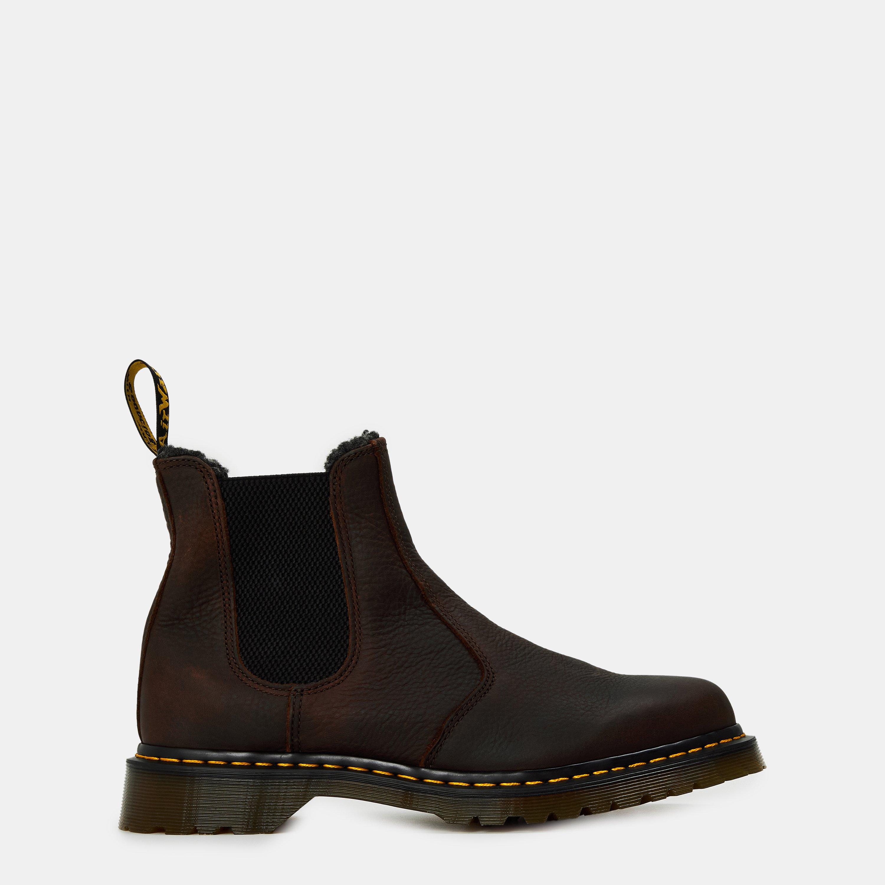 Dark Brown - Dr Martens - 2976 Faux Fur lined Chelsea Boot - 1