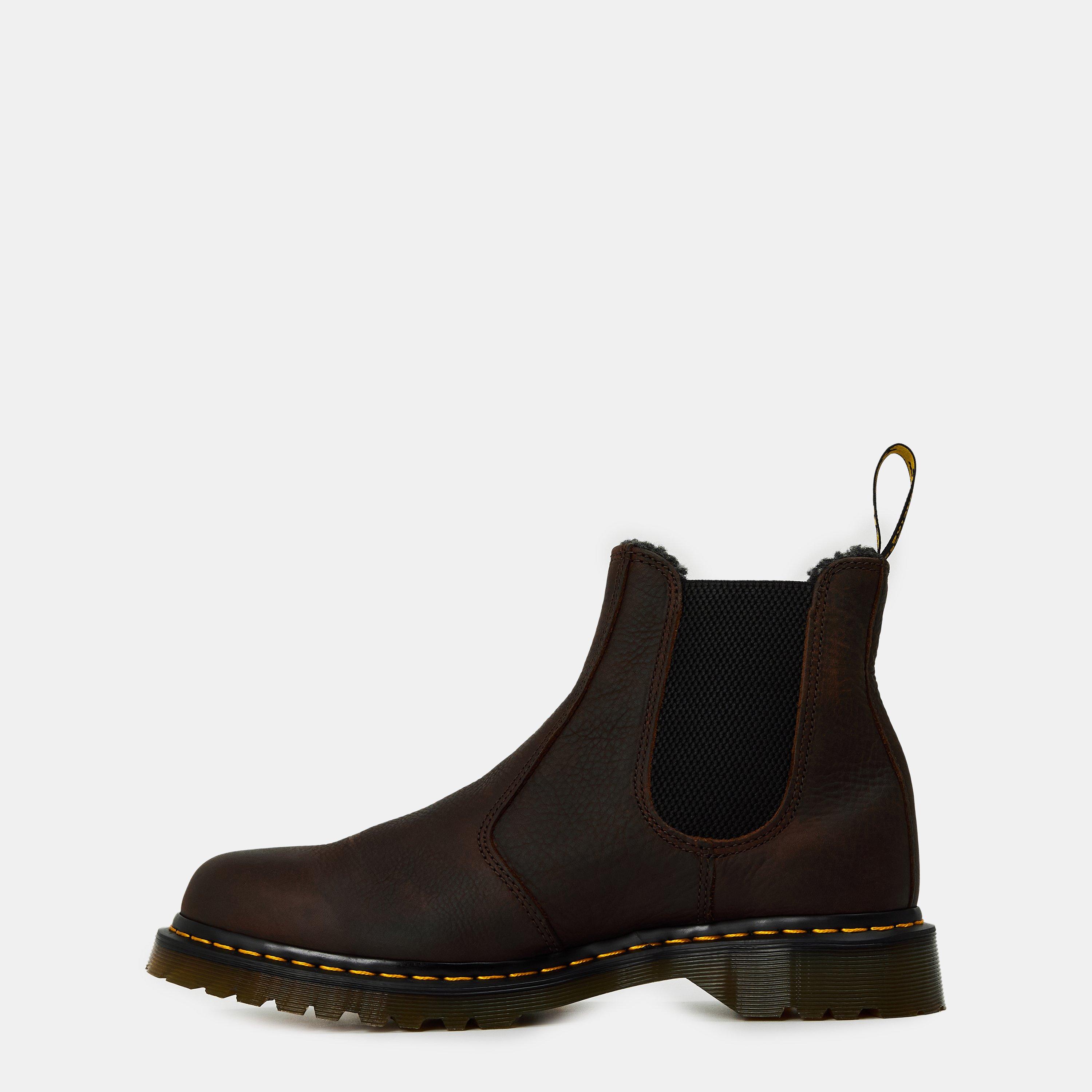 Dark Brown - Dr Martens - 2976 Faux Fur lined Chelsea Boot - 2