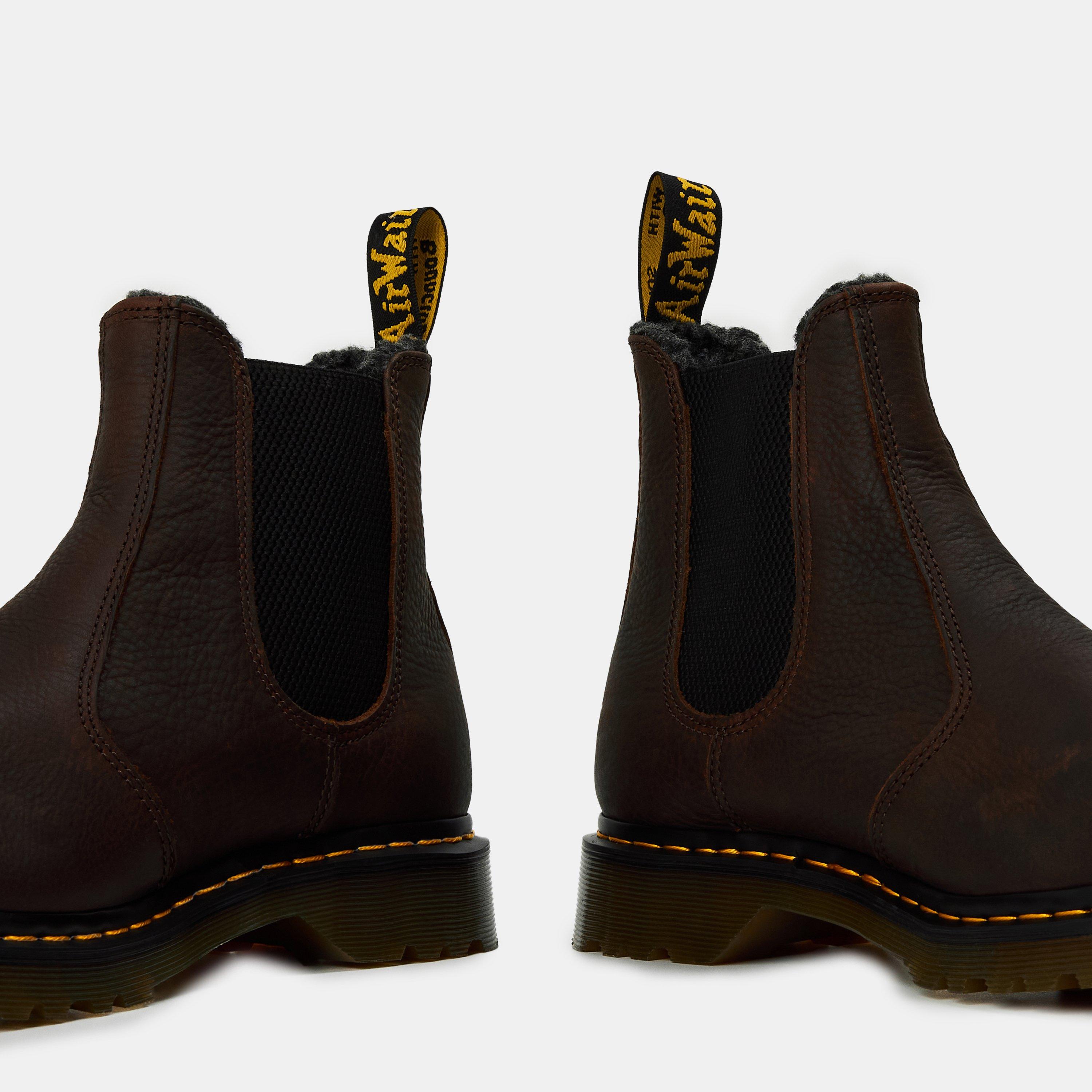 Dark Brown - Dr Martens - 2976 Faux Fur lined Chelsea Boot - 4