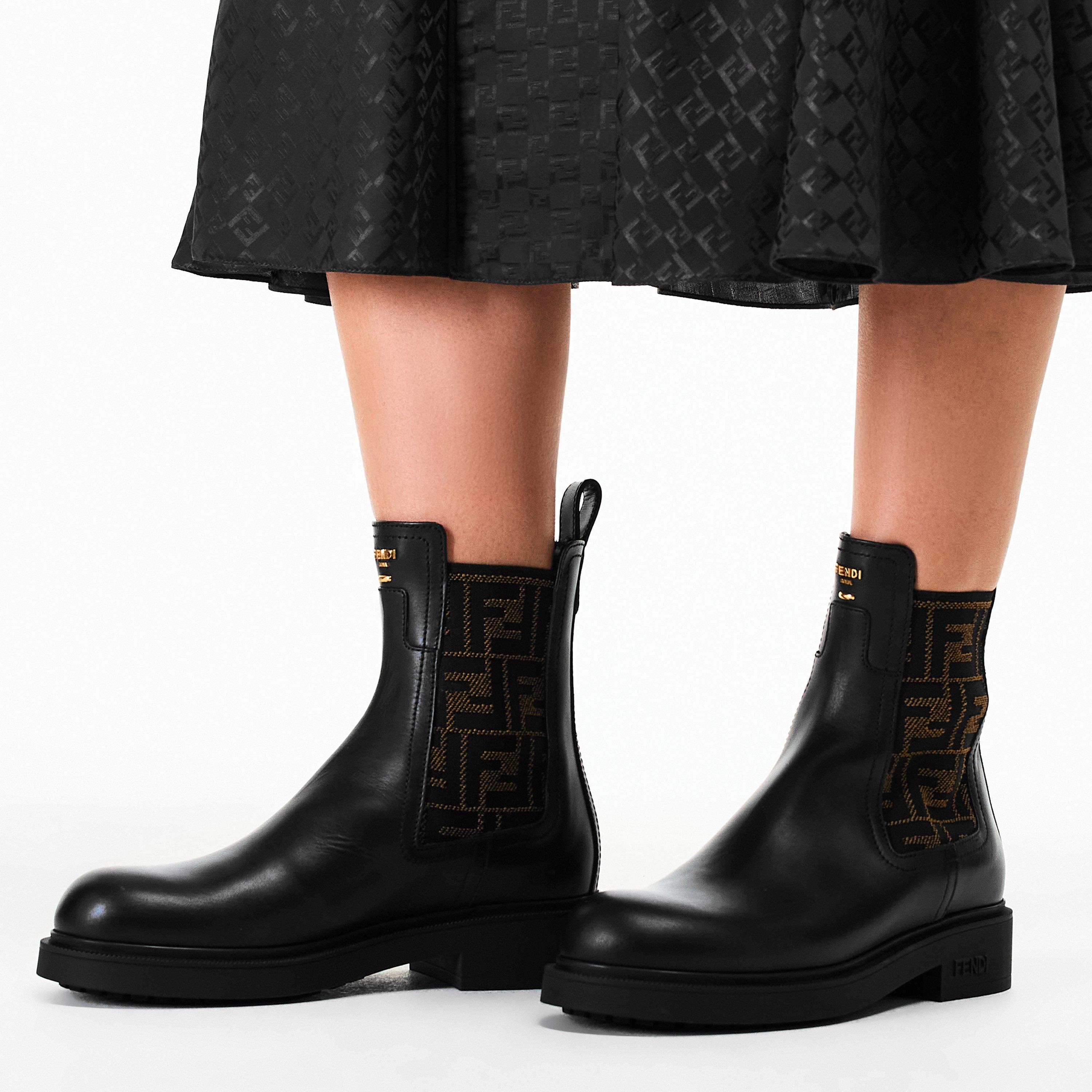 Nero - Fendi - Women's Filo Elastic Side Panel Chelsea Boots - 3