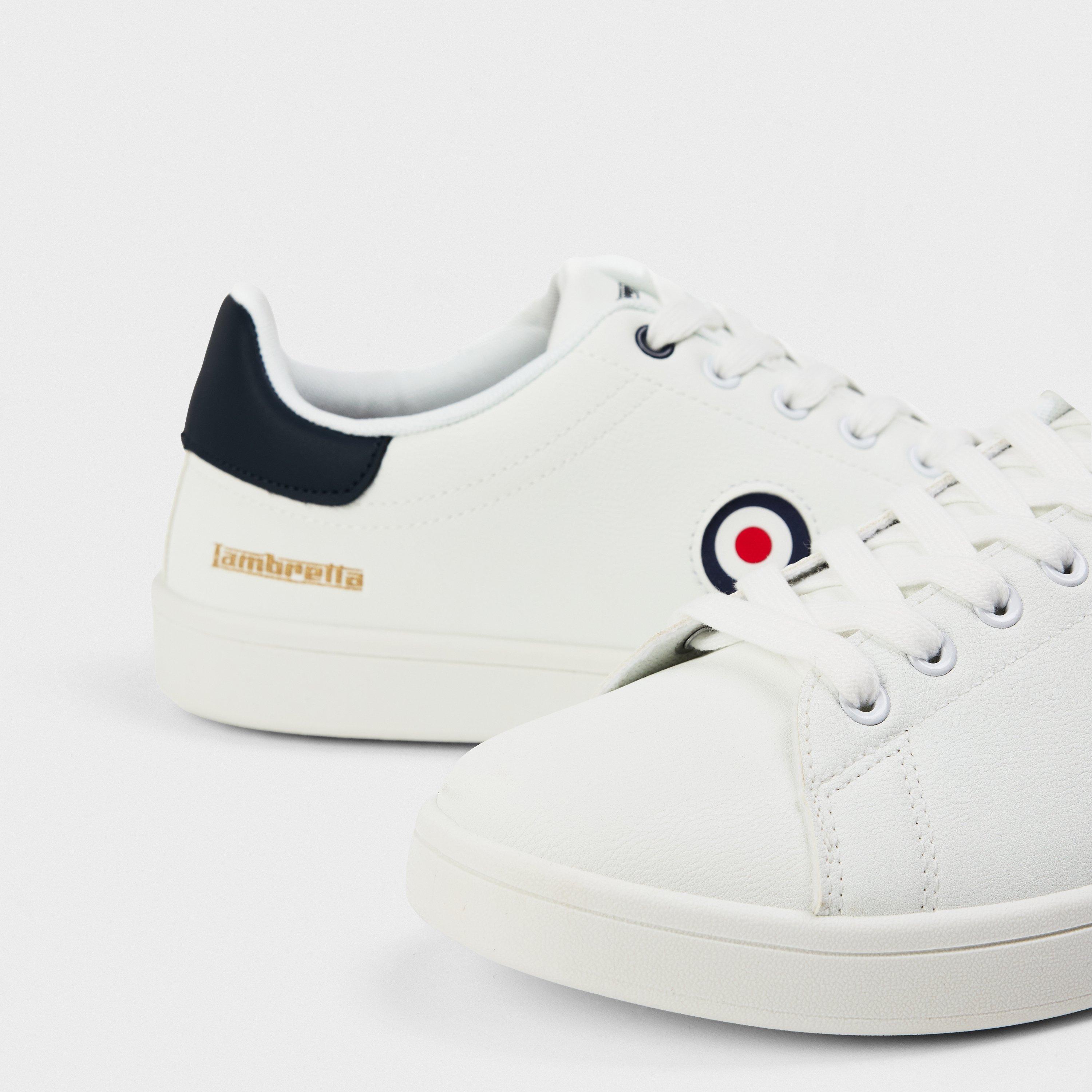 White - Lambretta - Pinball Court Trainers - 3