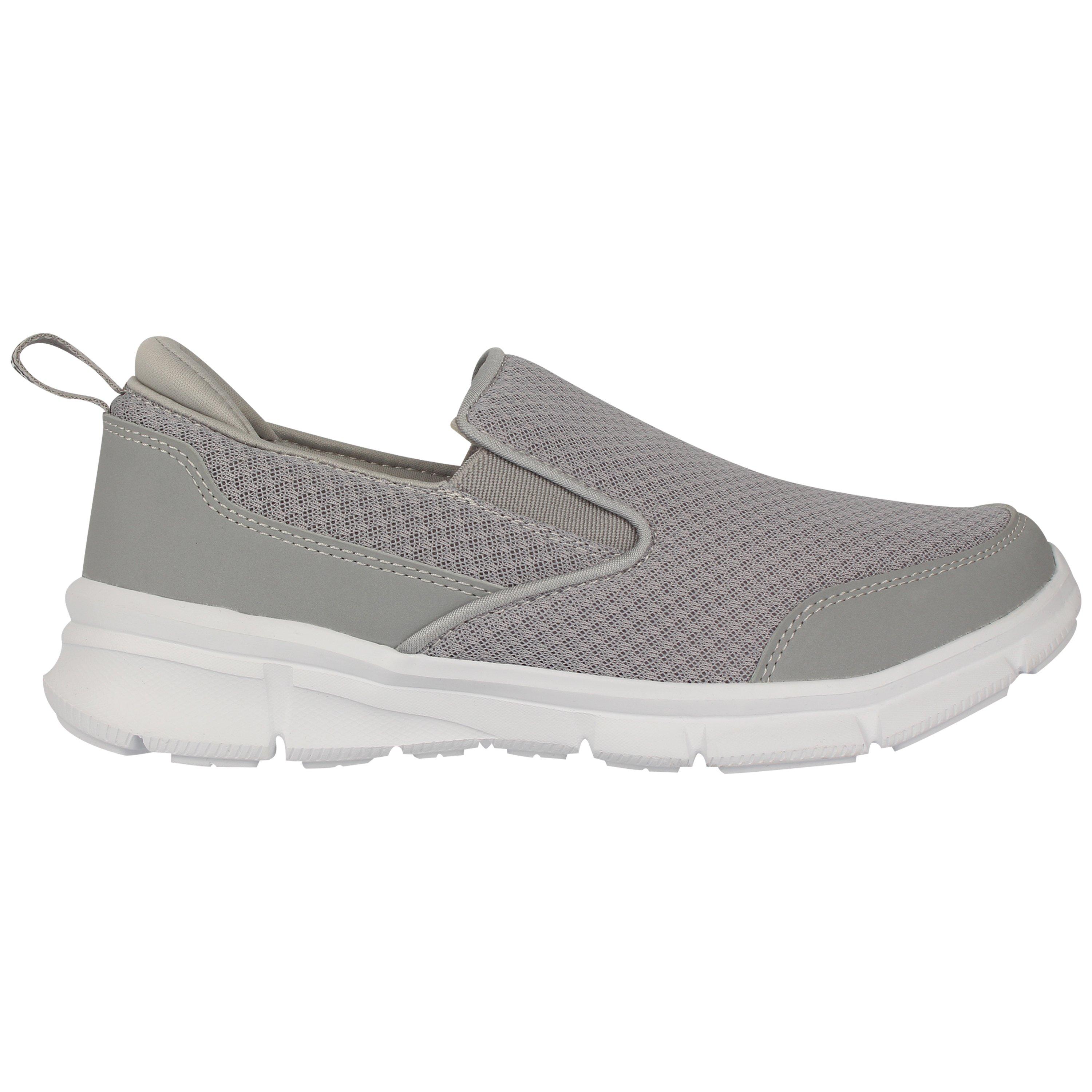 Grey/White - Slazenger - Zeal Slip On Trainers Mens - 1