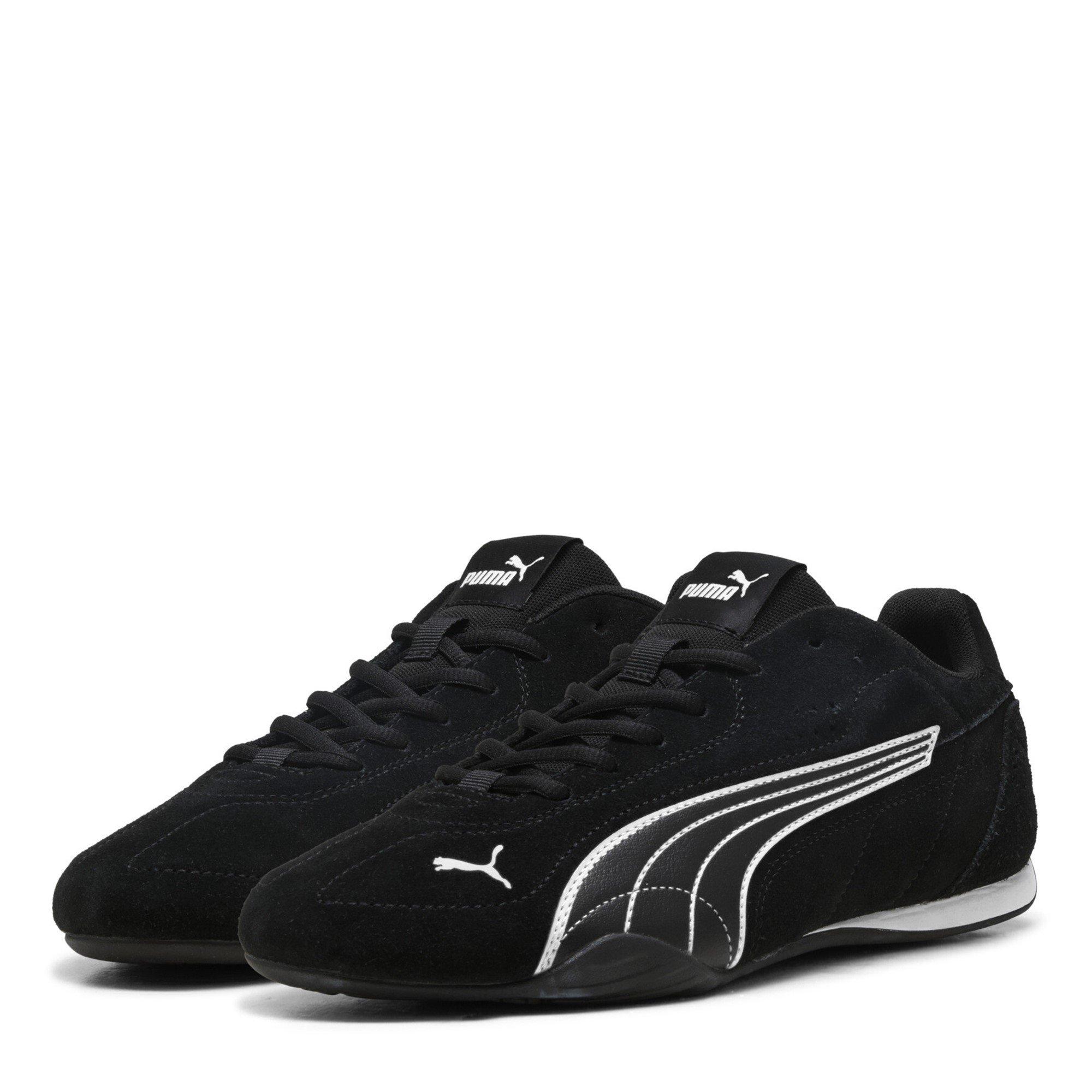 Puma Men's Catch Low-Top Trainers - Blk/Wht Suede - 8.5 (42.5)