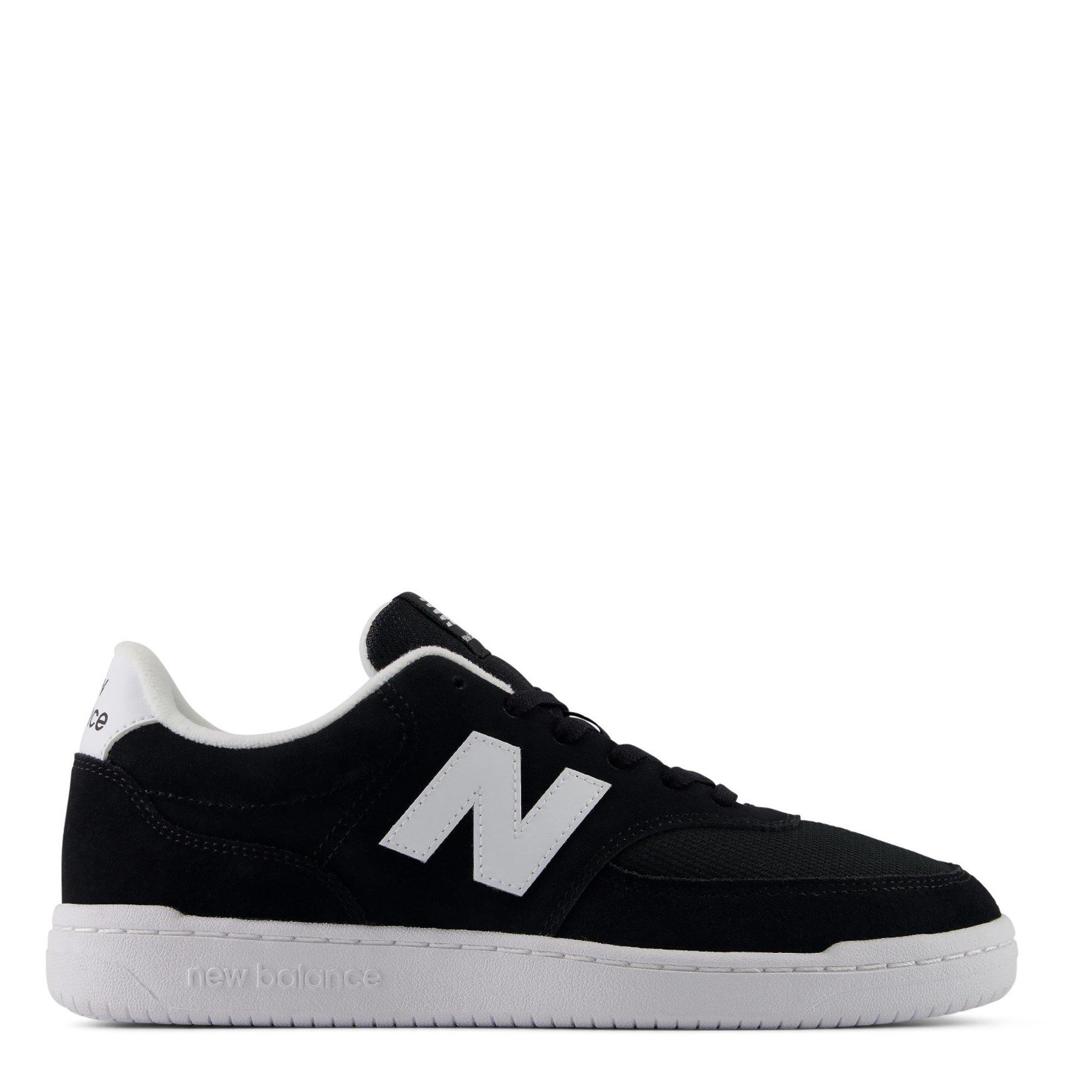 Black/White - New Balance - Men's BB80 Leather Low-Top Trainers - 1