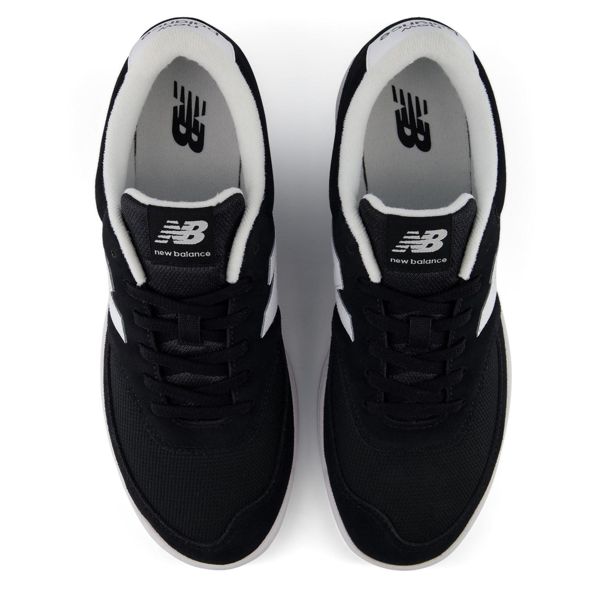 Black/White - New Balance - Men's BB80 Leather Low-Top Trainers - 3