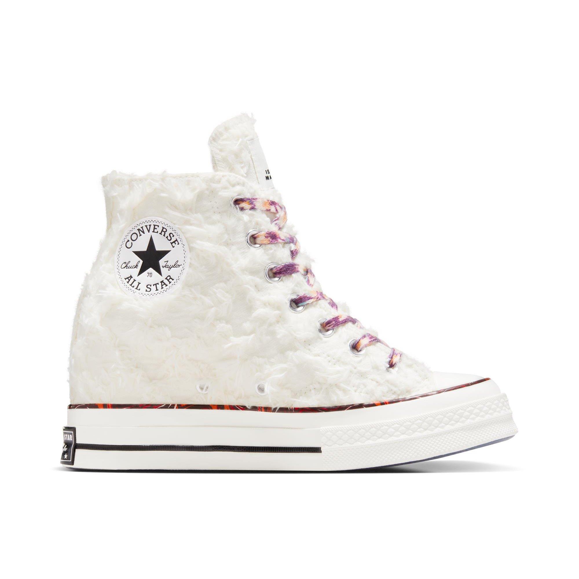 Converse Women's Chuck 70 Wedge Hi Vanilla Trainers - 101-Natural - 5 (38)