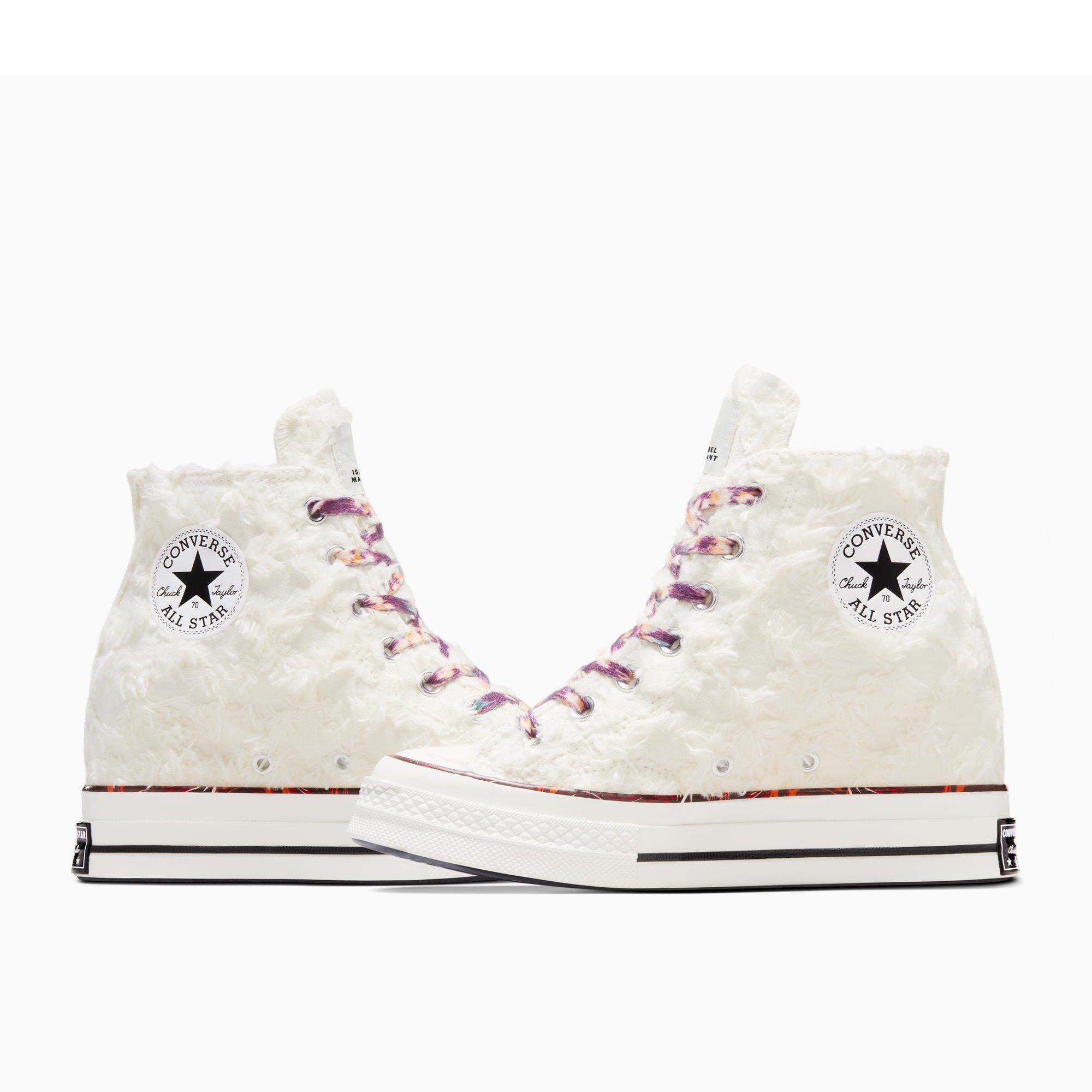 101-Natural - Converse - Women's Chuck 70 Wedge Hi Vanilla Trainers - 4