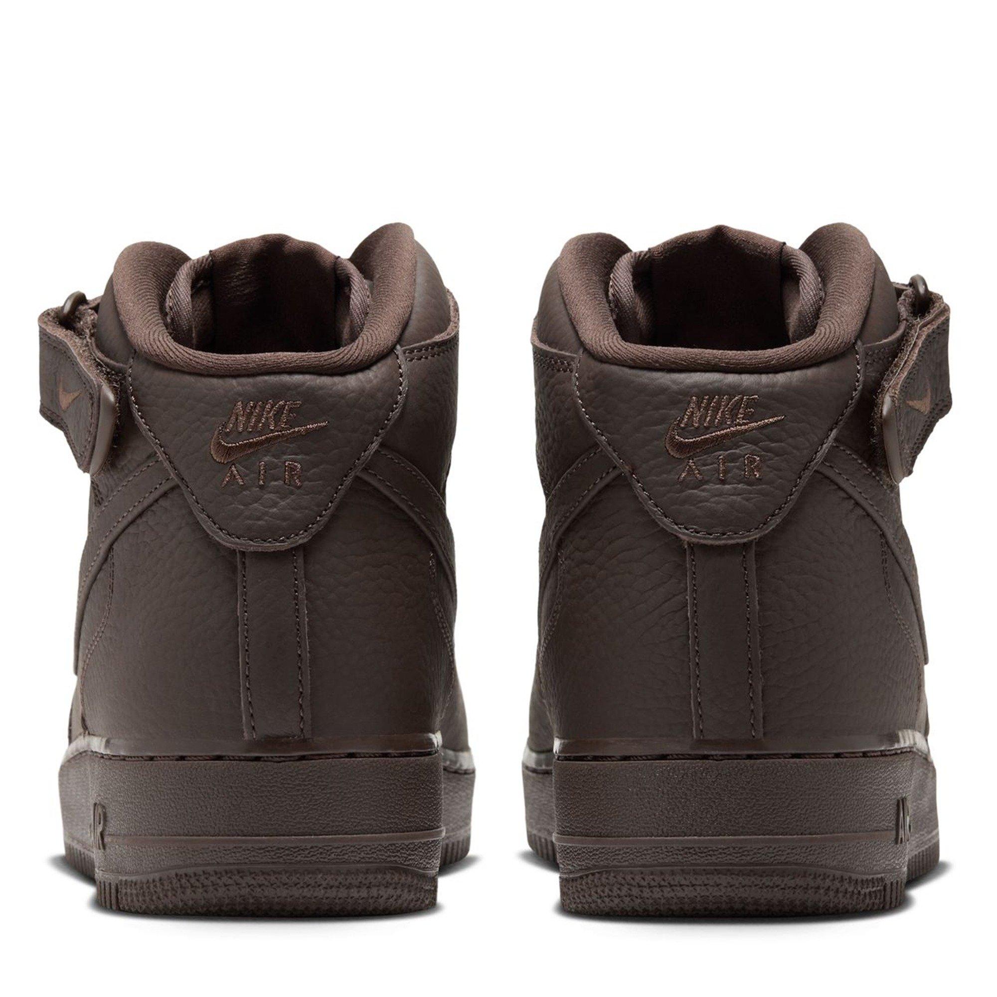 Brown - Nike - Men's Air Force 1 Mid 07 Leather Runners - 4