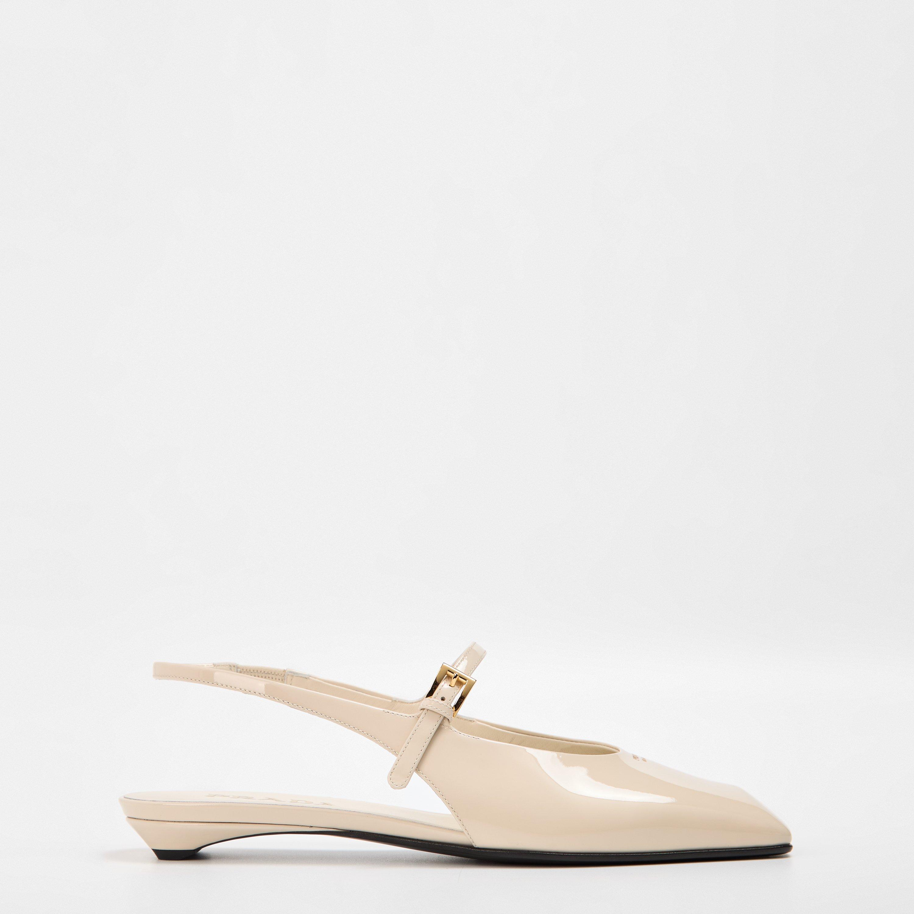 Prada Slingback Ballerinas - Avorio - Size 7 (40)
