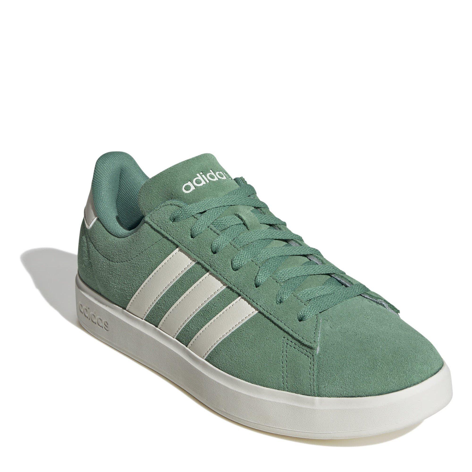 Pre.Green/White - adidas - Grand Court Mens Shoes - 3