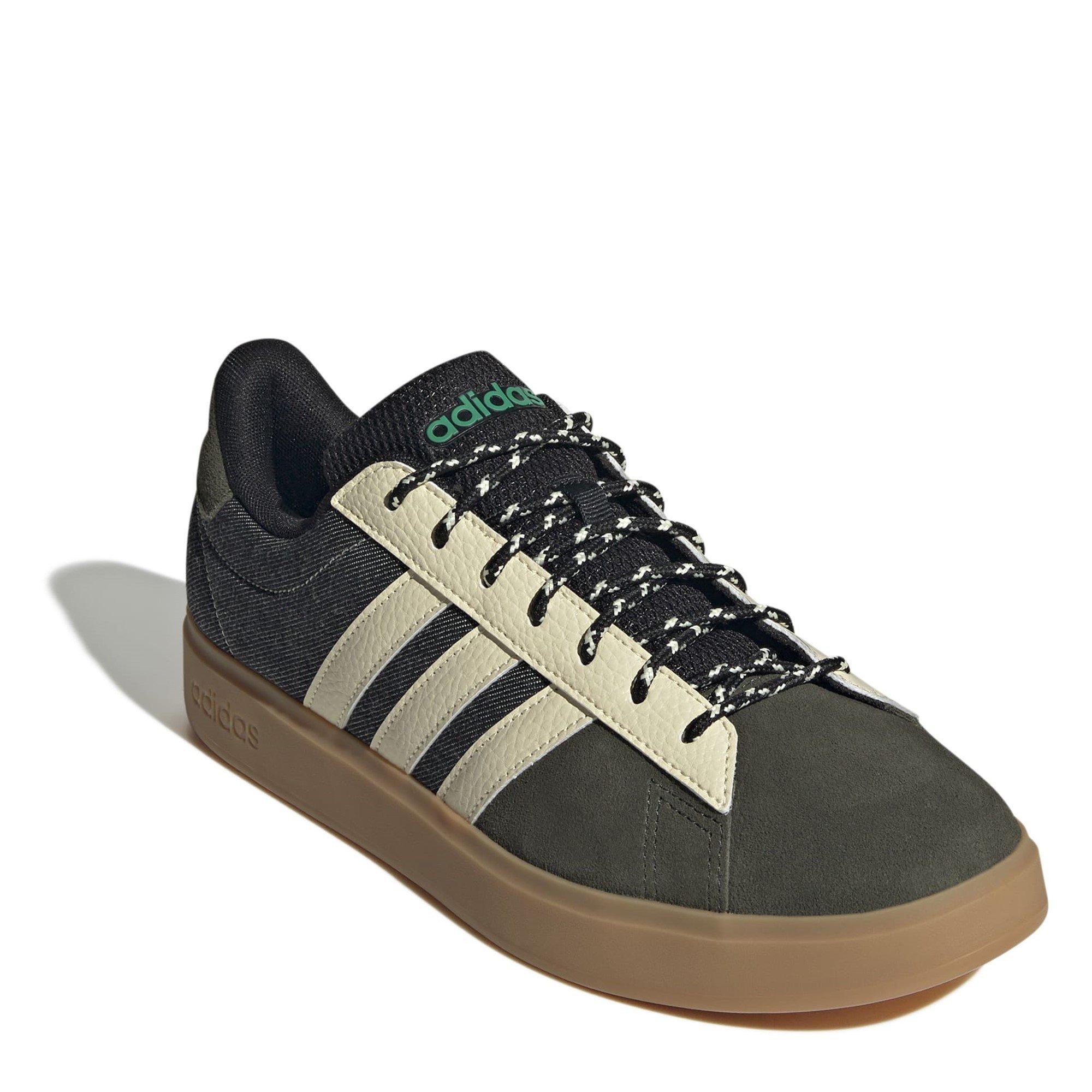 CBlack/Vanilla - adidas - Grand Court Mens Shoes - 3