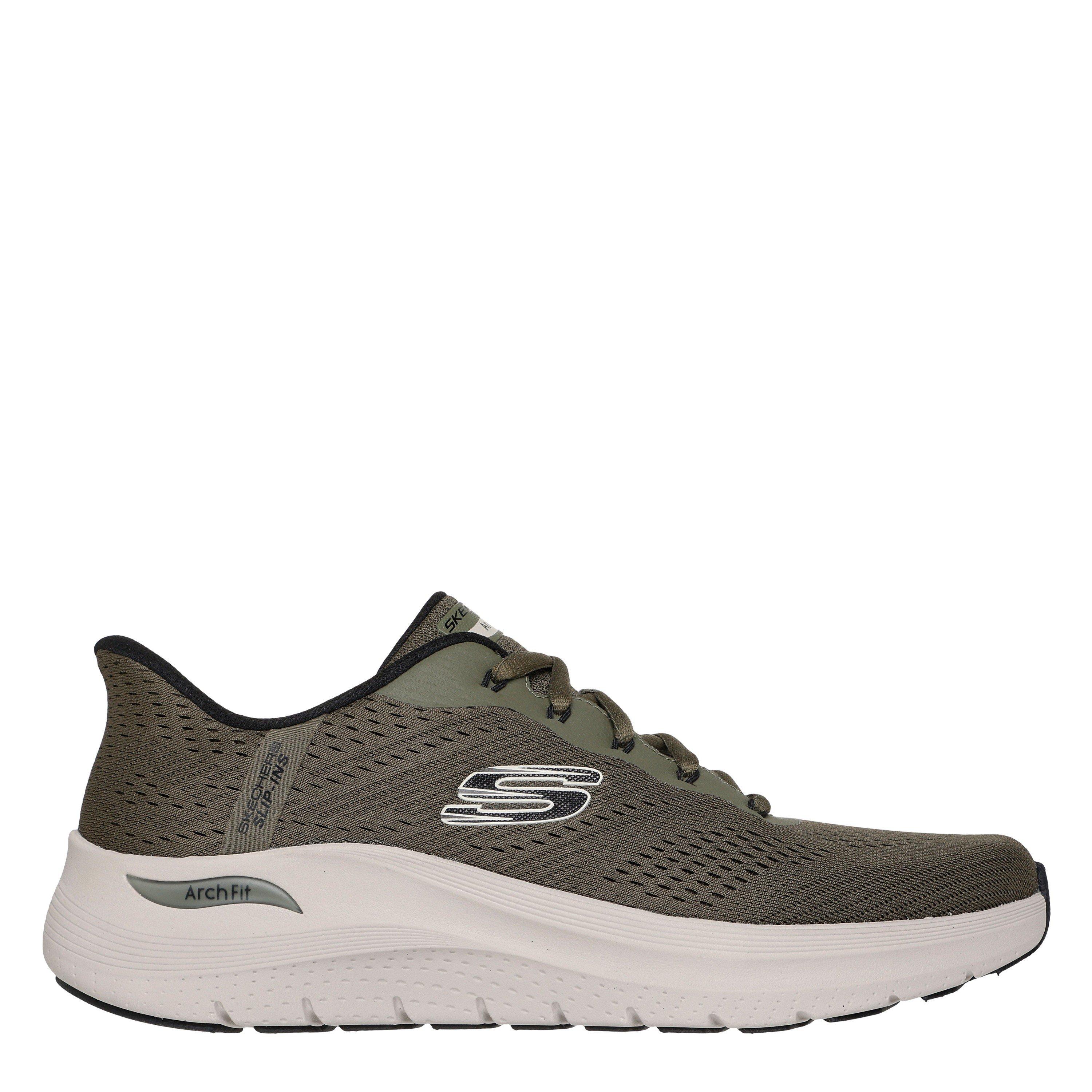 Olive - Skechers - Men's Arch Fit Low-Top Trainers - 1