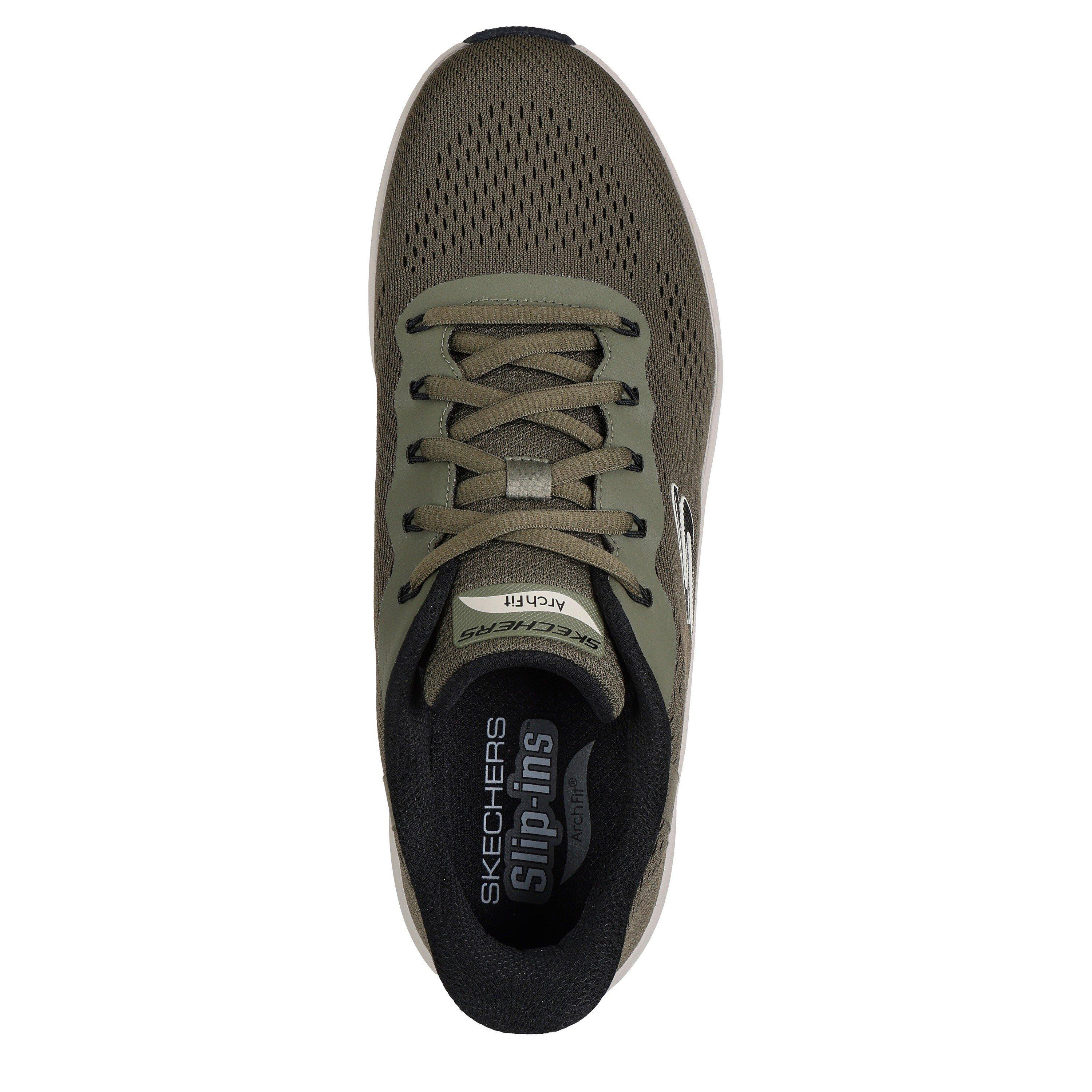 Olive - Skechers - Men's Arch Fit Low-Top Trainers - 4