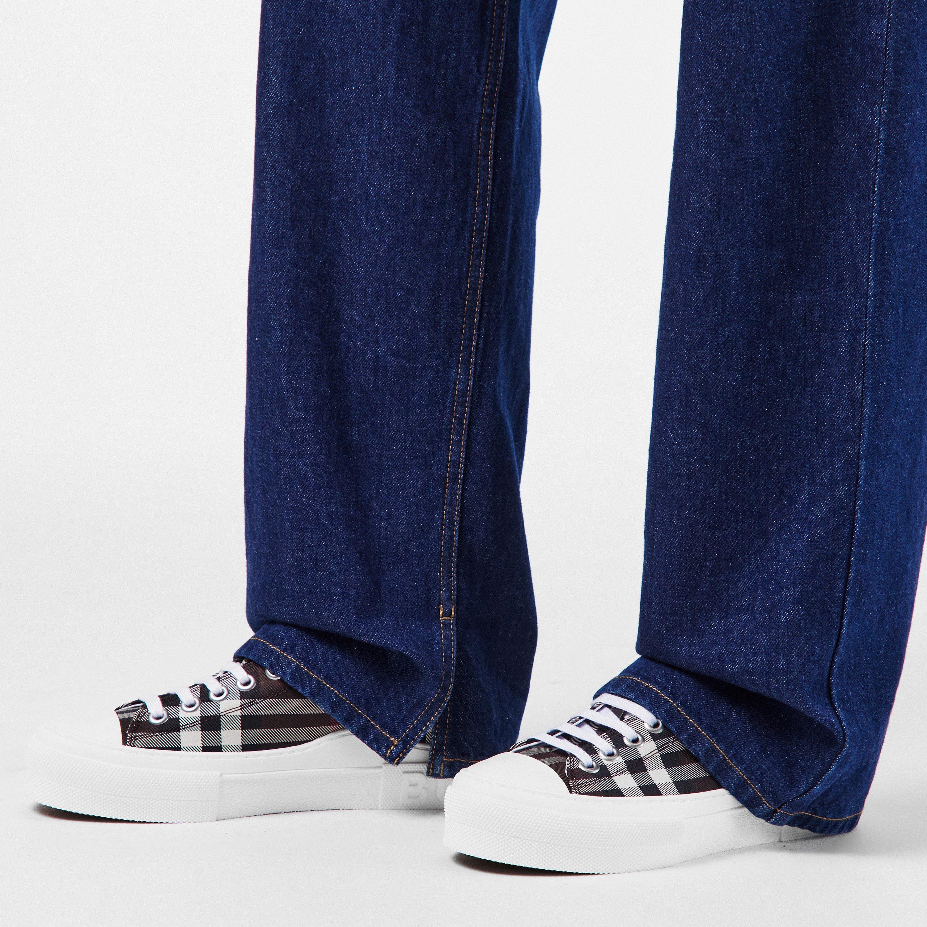 Mahogany Check - Burberry - Jack Denim Low Trainers - 3