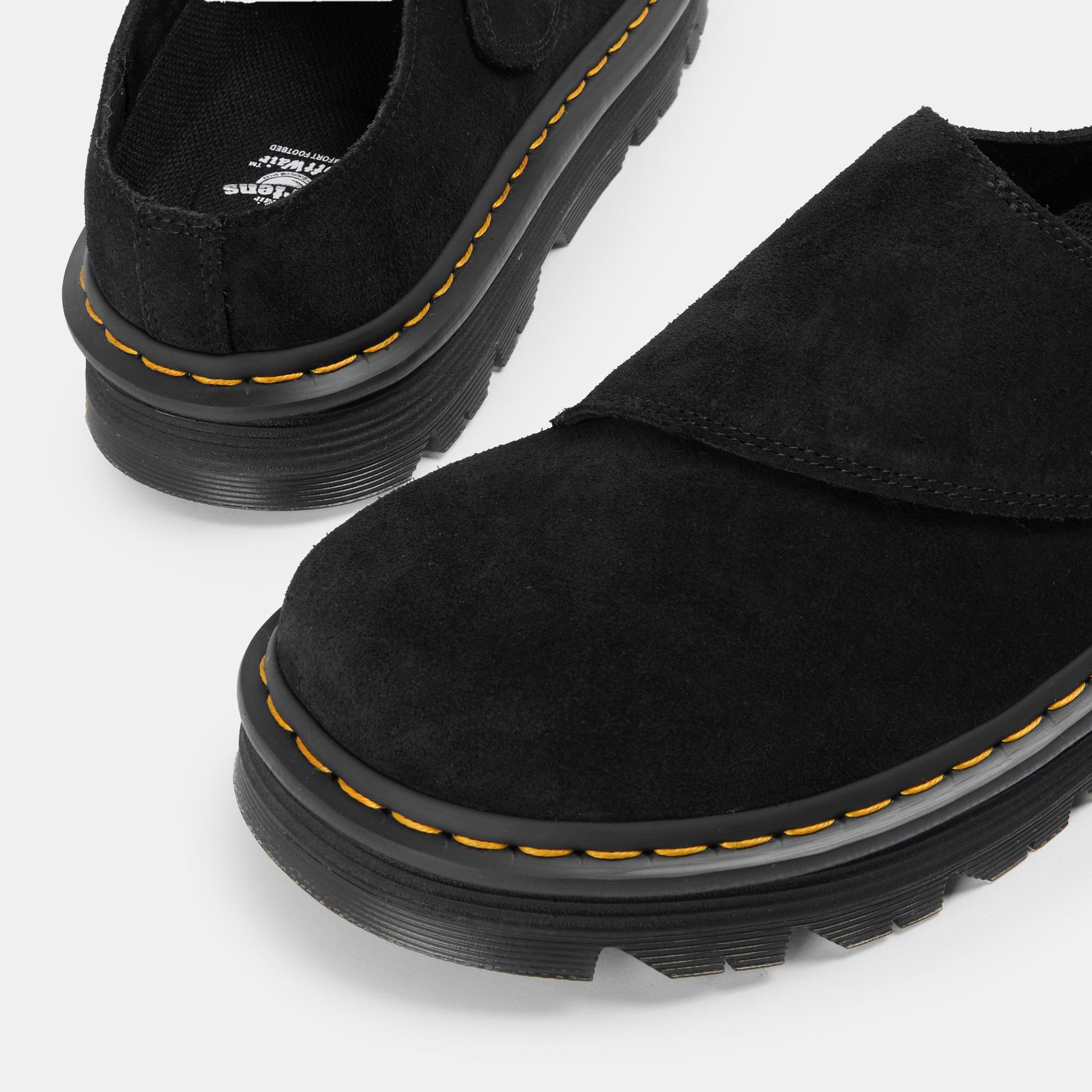 Black - Dr Martens - ZebZag Anywair Warm Lined Suede Mules - 4