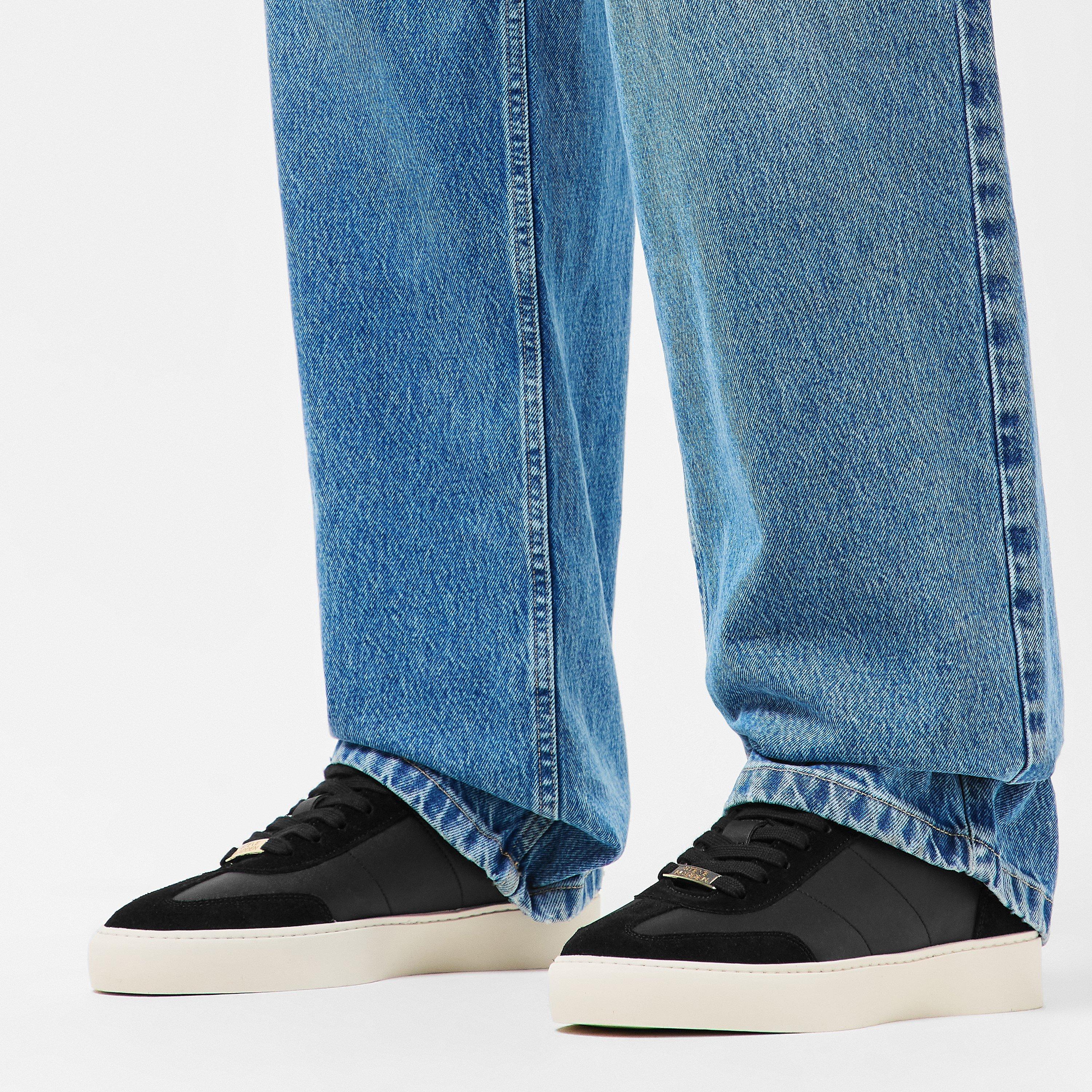 Black/Off White - Steve Madden - Men's Lyonell Court Trainers - 3