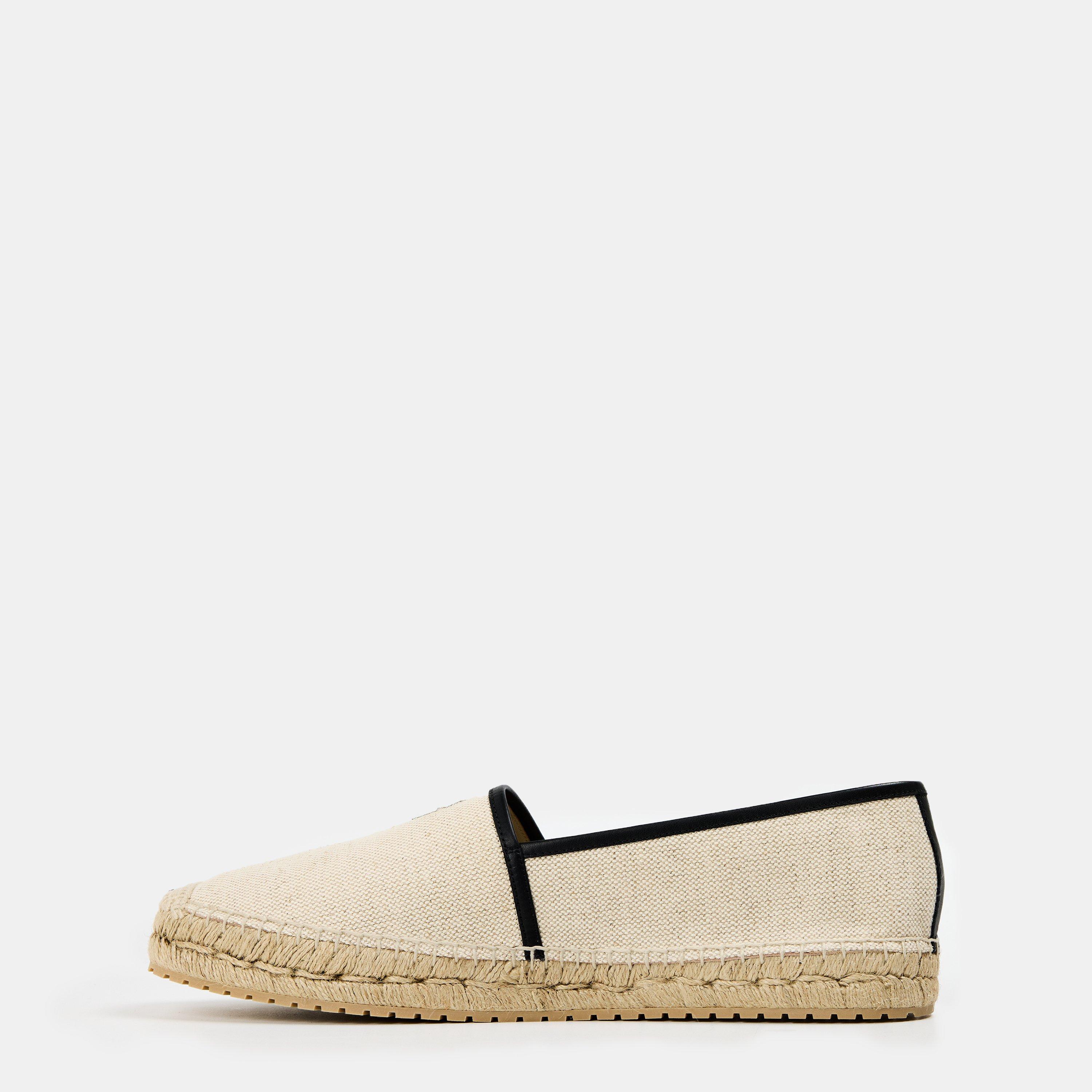 Ivory/Black - Dolce and Gabbana - Men's Canvas Espadrilles - 2