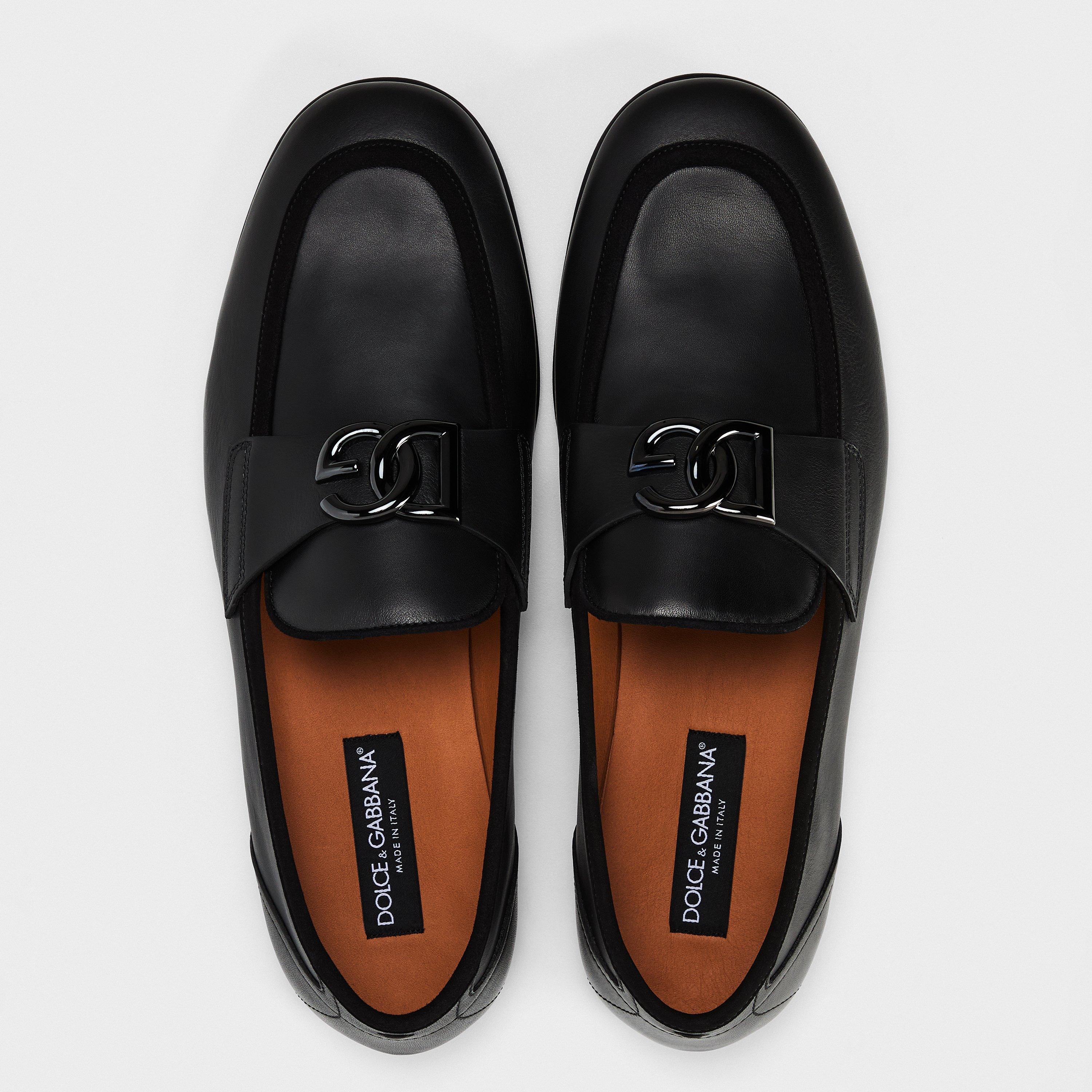 Black - Dolce and Gabbana - Men's Logo Loafers - 5