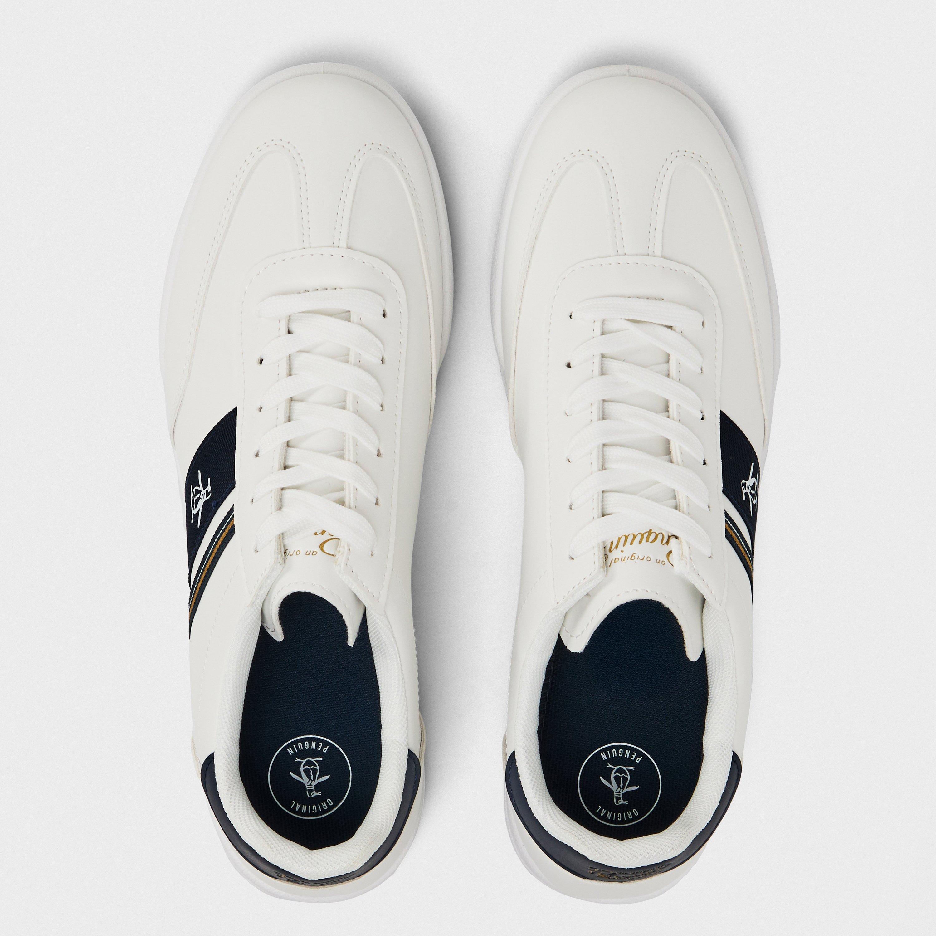 White - Original Penguin - Men's Gaz Court Trainers - 4